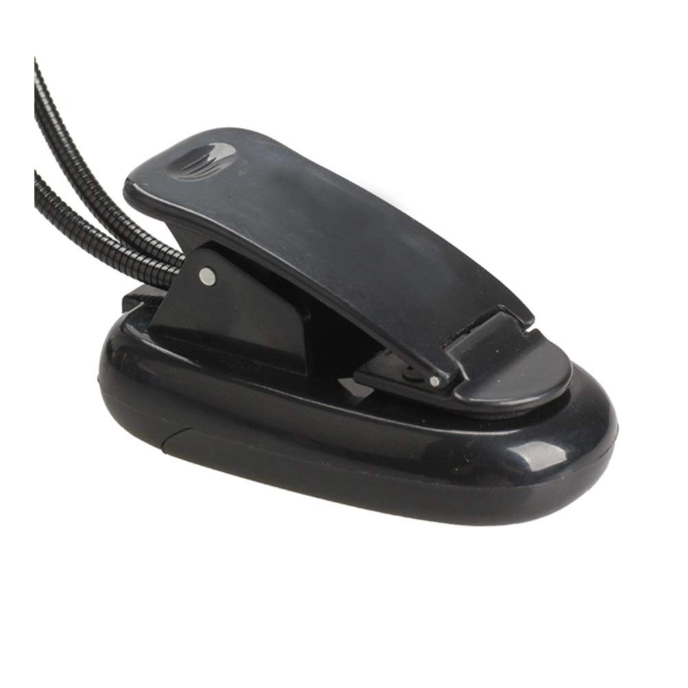 Super Bright Dual Flexible Arm 4 LED Clip-On Book Light for Reading, Piano, Laptop - Perfect for Night Reading, Study & Hobbies
