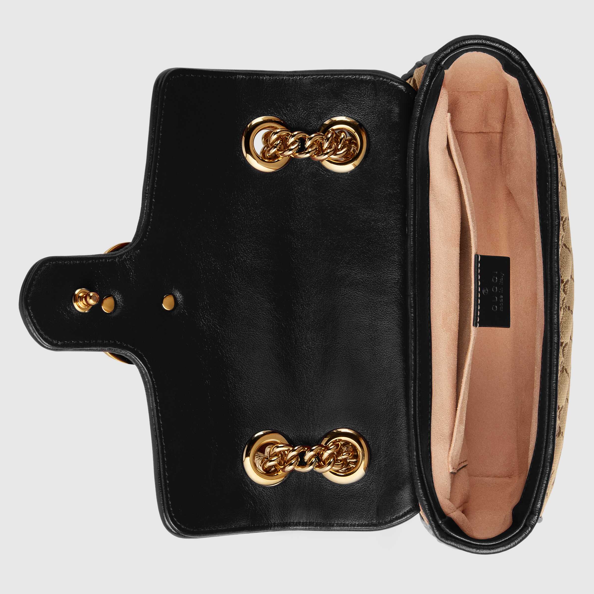 Original Gucci GG Marmont Mini Bag in GG Canvas - Luxury Crossbody Purse for Women, Perfect for Date Night & Evening Events