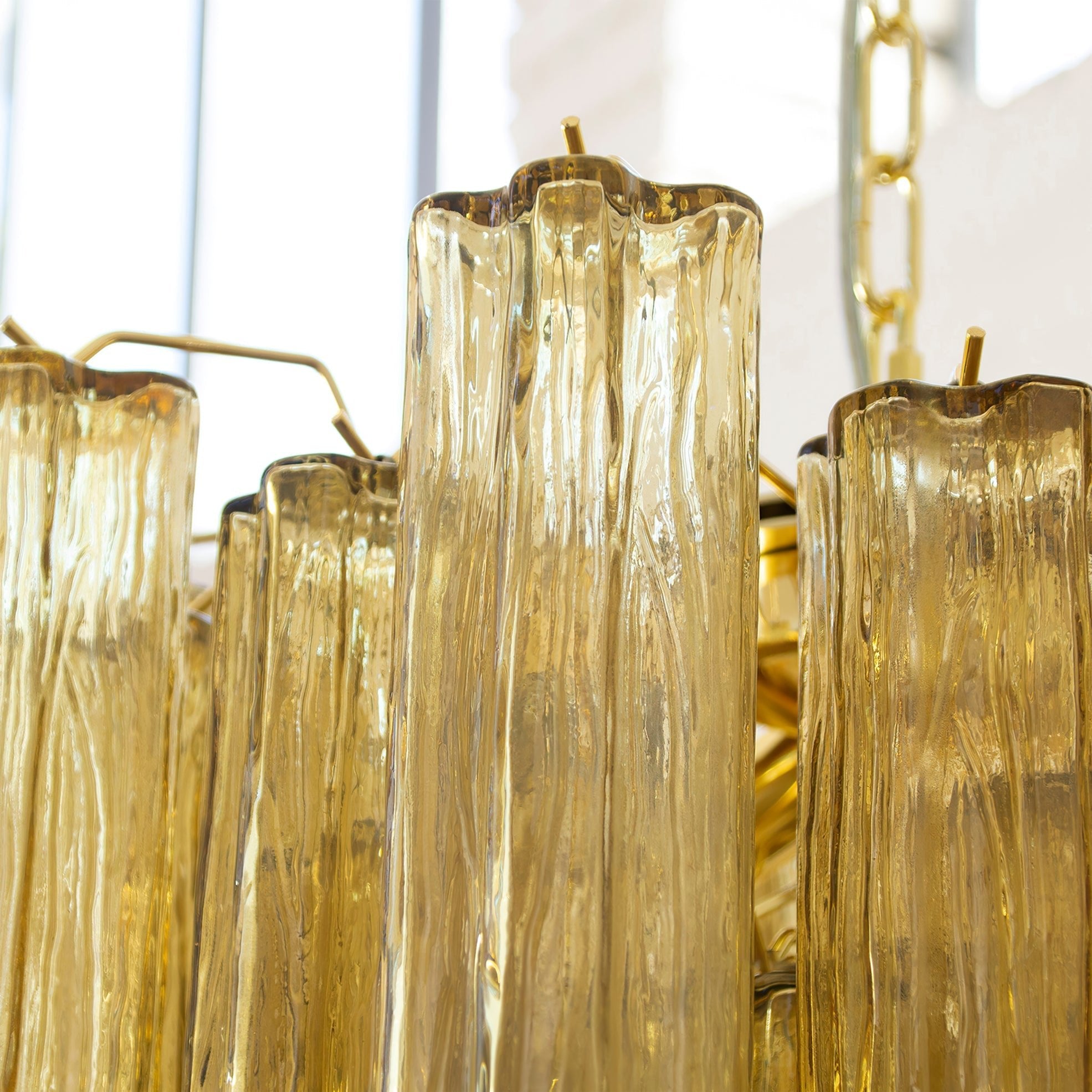 Addis Tubes Chandelier - Modern Crystal Glass Pendant Light Fixture for Dining Room, Living Room & Bedroom | Elegant Home Decor Lighting