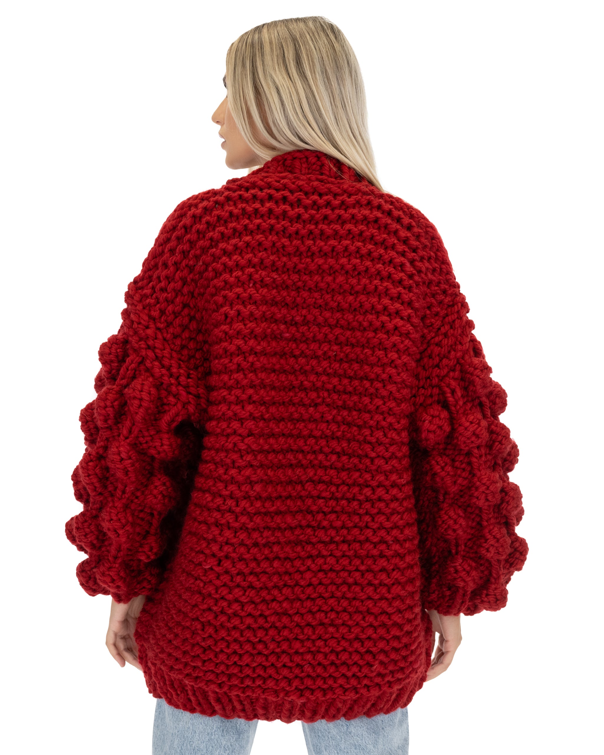 Stylish Bubble Sleeve Cardigan for Women - Soft Knit Open Front Sweater | Perfect for Office, Date Night & Casual Outfits