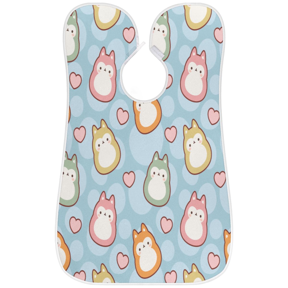 Cute Fox Love Heart Beard Bib Hair Catcher for Men - Non-Stick Shaving Apron with Suction Cups - Perfect Grooming Cloth for Husband & Dad - Ideal for Barbershops, Home Shaving & Birthday Gifts