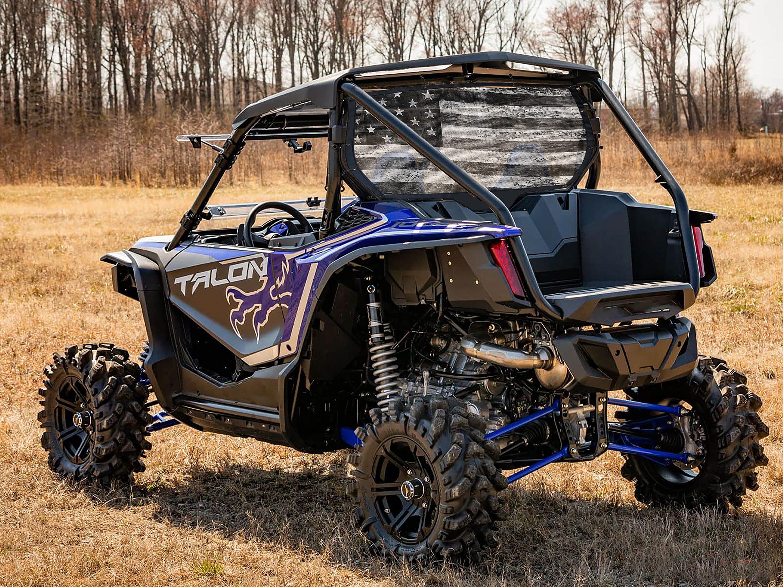 UTV Tactical Old Glory American Flag Rear Window Dust & UV Protection Screen - Compatible with Honda Talon 1000 (DS-Talon-Tact) | Off-Road Accessory for Dust Protection & Sun Shade
