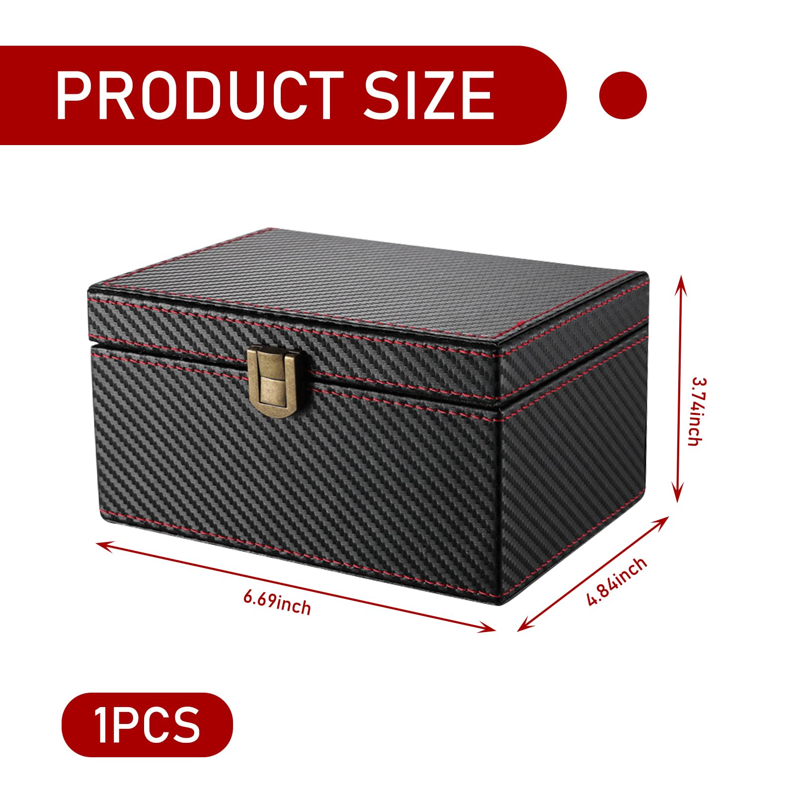 1 PC Faraday Box Car Key Protector - Carbon Fiber Anti-RFID Anti-GPS Signal Blocking Box for Key Fobs, Smart Keys & Car Keys (Black) | Prevent Car Theft & Protect Digital Privacy at Home, Office or Travel