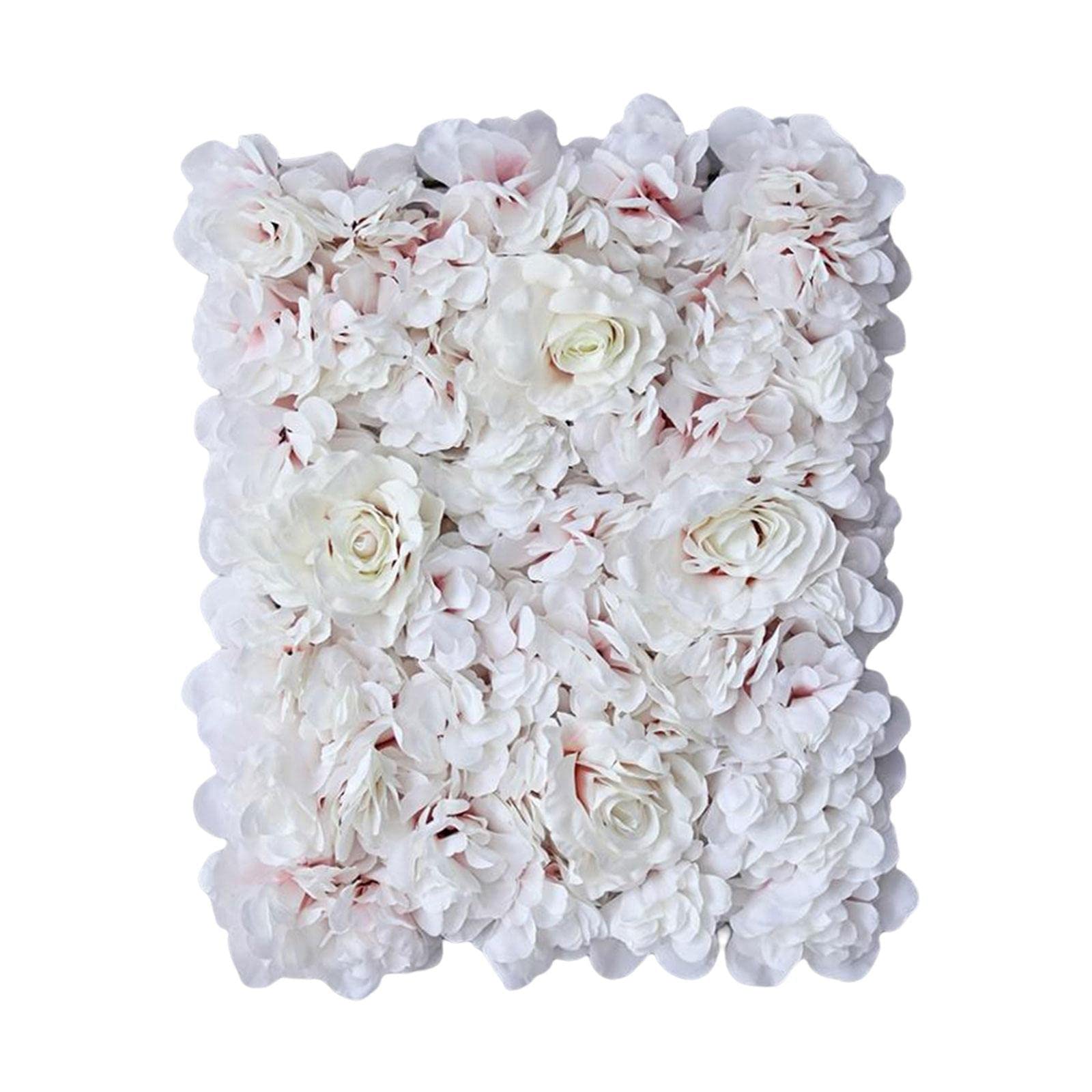 Menolana Romantic Artificial Silk Rose & Hydrangea Flower Wall Backdrop - Pink Wedding Stage Decor for Ceremonies, Photo Booths & Home Decoration