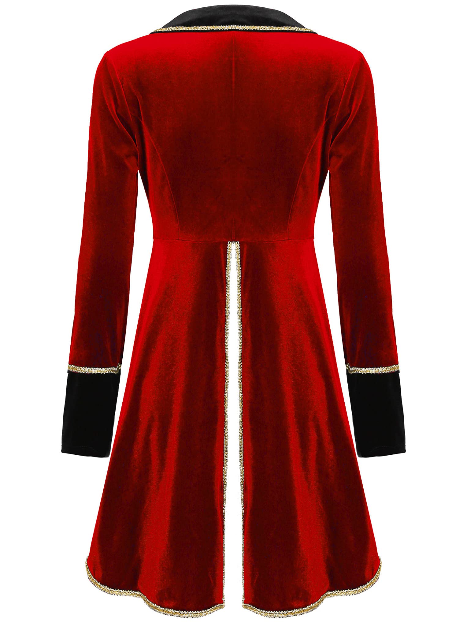 Steampunk Velvet Tail Coat for Women - Victorian Ringmaster Cosplay Jacket with Circus Show Outfit | Perfect for Halloween, Cosplay, and Themed Parties