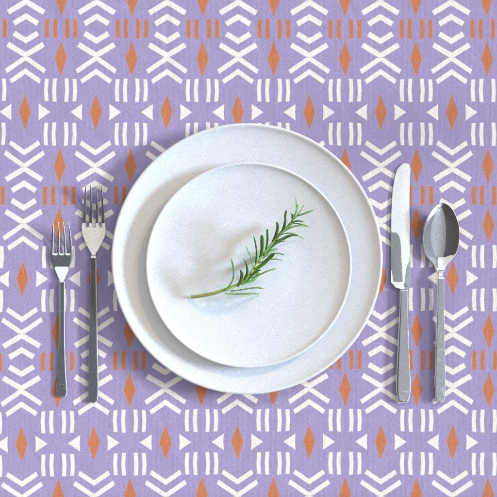 Custom Mudcloth Print Cotton Sateen Tablecloth 70