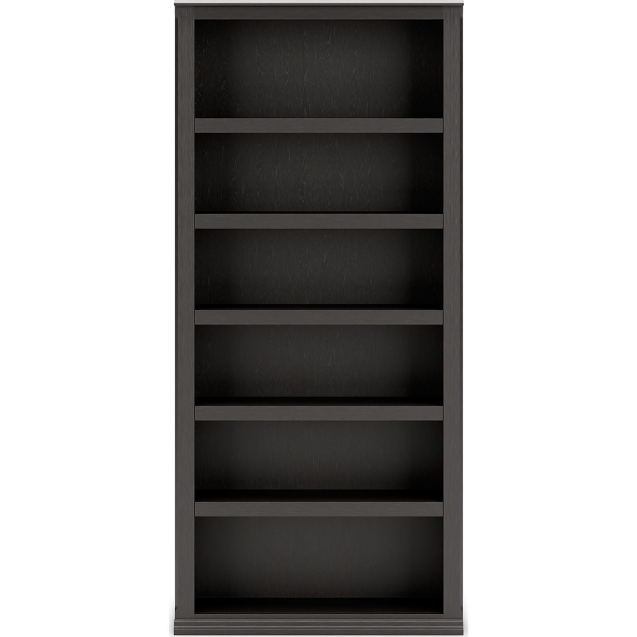 Beckincreek Large Black Bookcase - Modern Wooden Bookshelf for Living Room, Office, and Library Storage