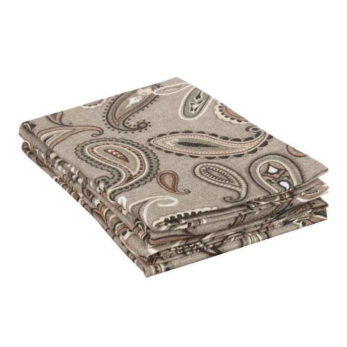 Soft Cotton Flannel Paisley 2-Piece Pillowcase Set - Luxury Bedding for Cozy Nights & Home Decor