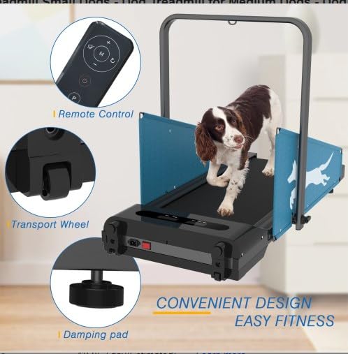 Foldable Dog Treadmill for Small & Medium Dogs - 2.5HP Motor, 220lbs Capacity, 2-in-1 Pet Exercise Machine for Indoor Running & Walking - Perfect for Home Training, Weight Loss & Energy Burning
