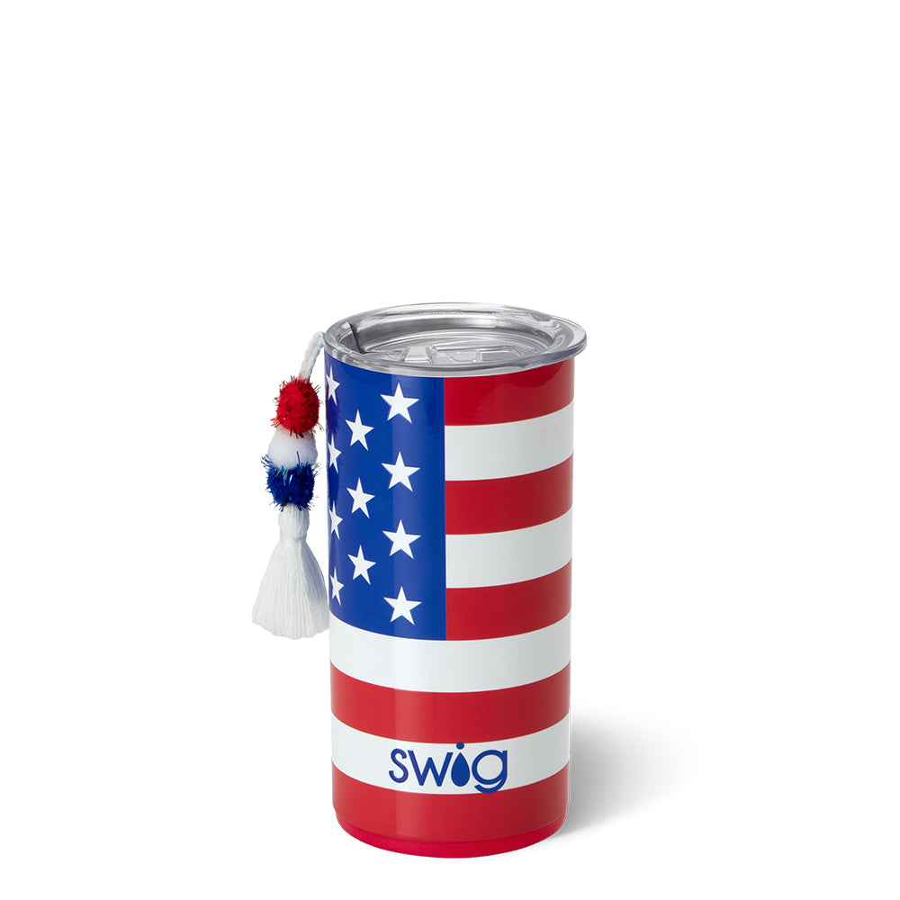 All American Slim Tumbler 12oz - Insulated Stainless Steel Travel Mug for Hot & Cold Drinks - Perfect for Coffee, Tea, or Water on the Go