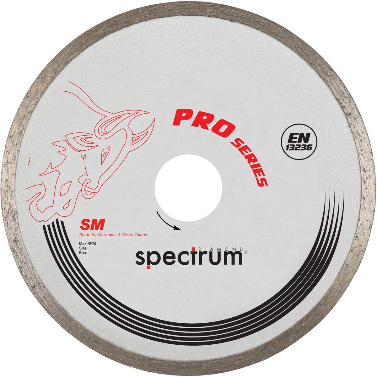 OX Spectrum Pro Ceramic Contour Rim Diamond Blade - 200mm x 25.4mm x 22.23mm - Premium Cutting Disc for Concrete, Tile & Masonry - Perfect for Construction, Renovation & DIY Projects