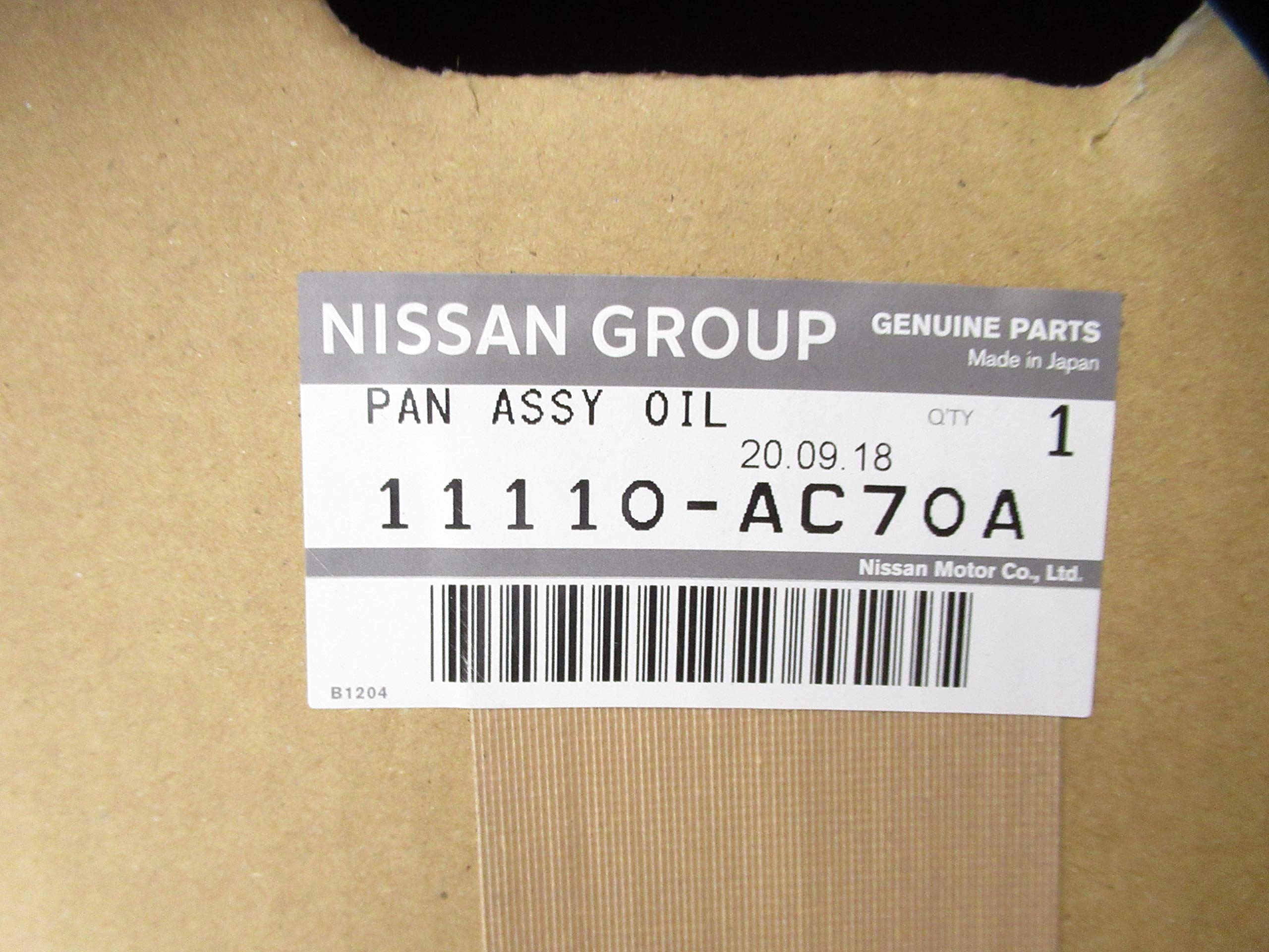 Nissan 11110-AC70A Engine Oil Pan Replacement - Compatible with Nissan Vehicles - Durable Aluminum Construction for Leak Protection - Perfect for Engine Maintenance & Repair