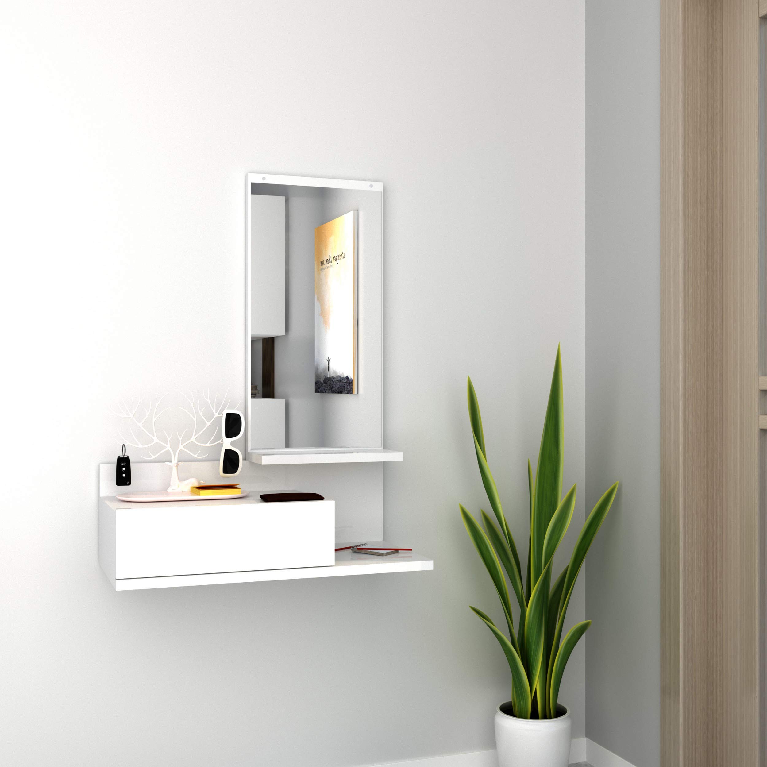 Modern Wall-Mounted Mirror Cabinet with LED Lights - Bathroom Vanity Storage for Makeup & Organizing | Perfect for Small Spaces, Apartments & Modern Home Decor