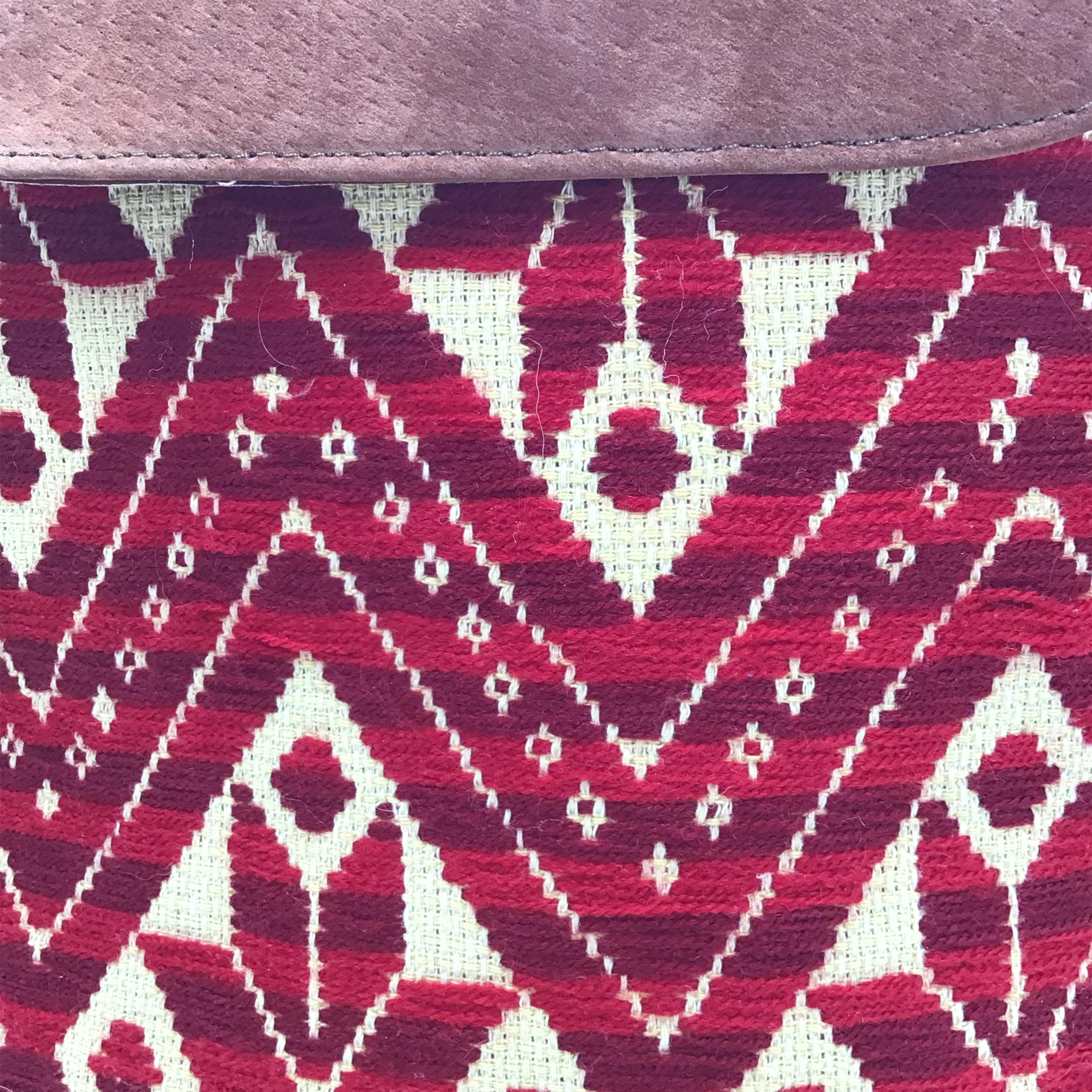 Handmade Mexican Leather Backpack 'María' by Jühue Artesanal - Pink Embroidered Unique Piece | Perfect for Travel, Work & Everyday Use