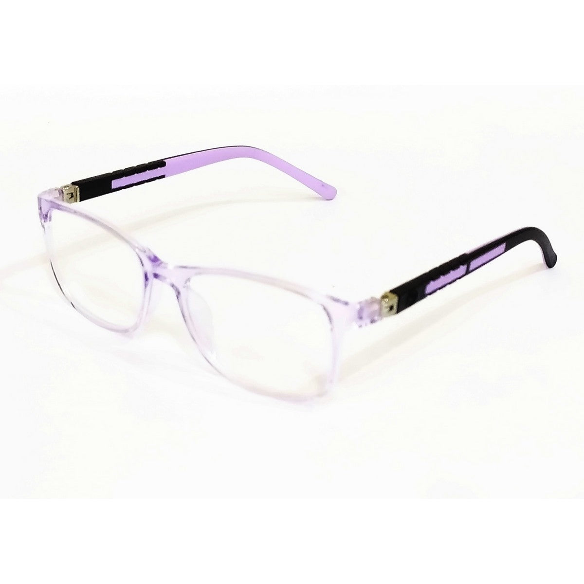 Trendy Transparent Purple Square Blue Light Blocking Glasses for Kids Aged 6-10 | Anti-Eye Strain Computer & Gaming Glasses for Boys & Girls | Perfect for Online Classes, Screen Time & Digital Device Use