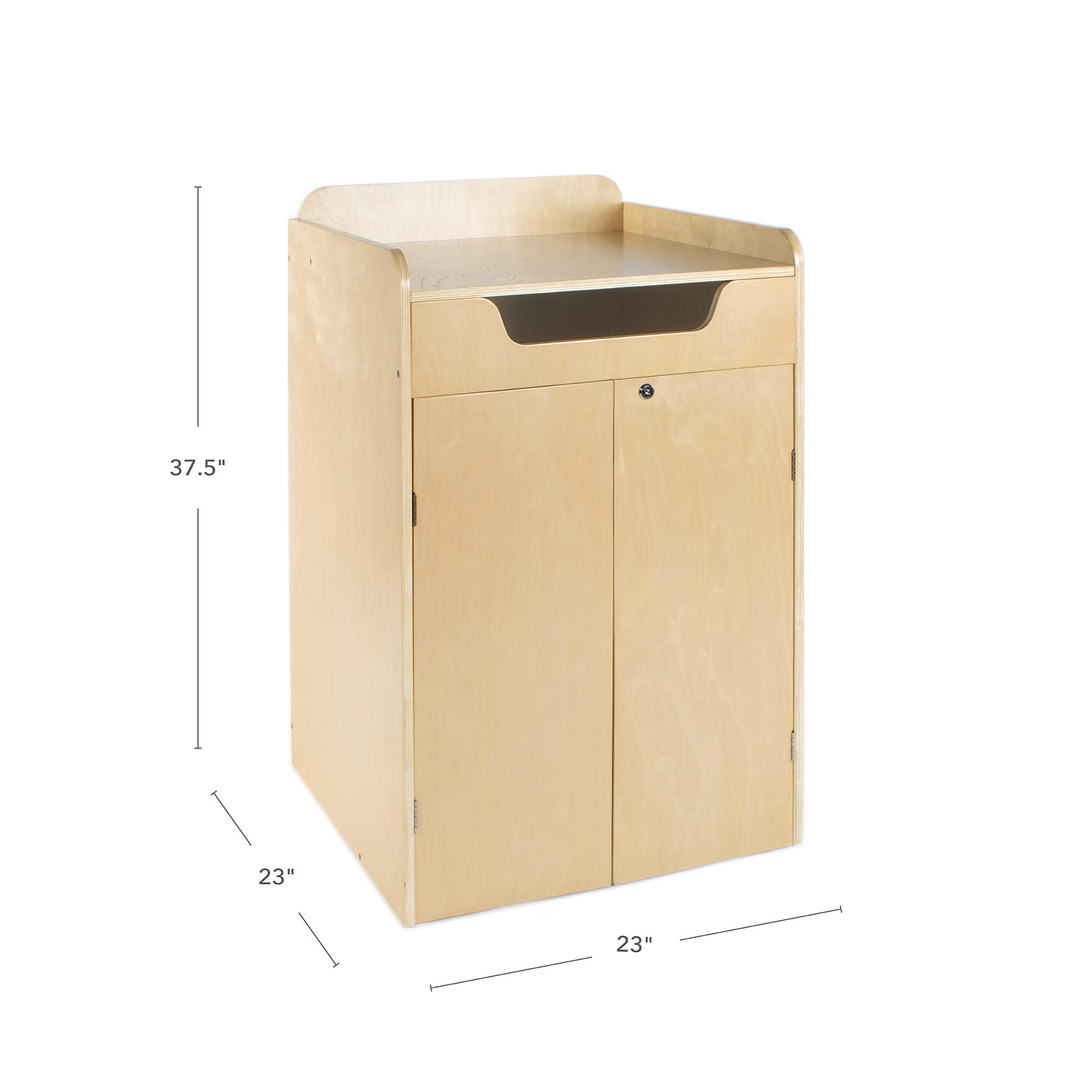Guidecraft Wooden Rolling Book Drop with Casters - Library & Media Storage Unit for Office, School & Home Organization | Perfect for Classrooms, Playrooms & Home Libraries