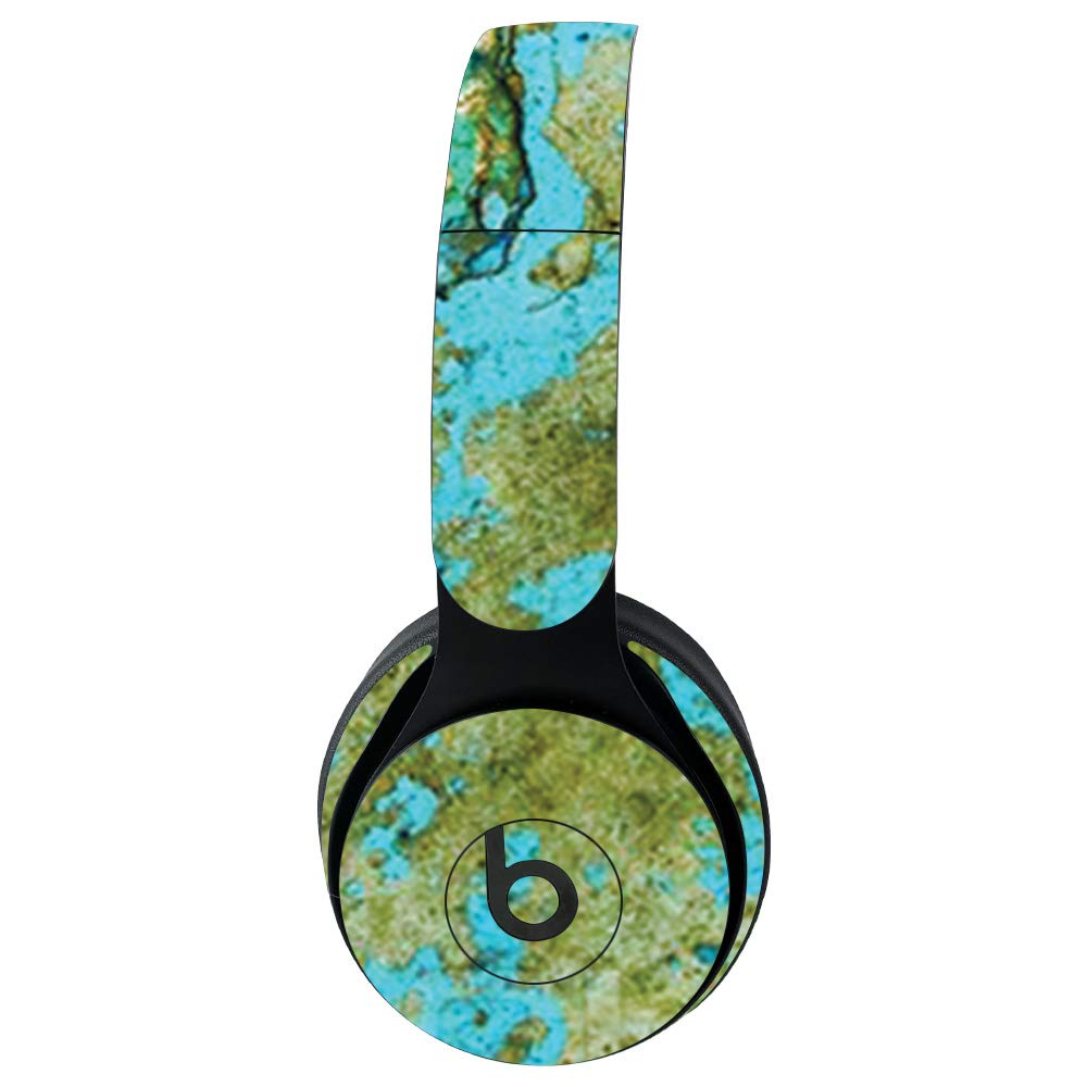 MightySkins Teal Marble Vinyl Skin Wrap for Beats Solo Pro Wireless Headphones - Protective, Durable, Customizable Decal Cover | Easy to Apply & Remove | Made in USA | Perfect for Gym, Travel & Daily Use
