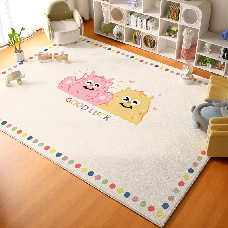 Abbie Velvet Funfriends Waterproof Nursery Rug - Soft & Safe Play Mat for Kids, Babies & Toddlers - Perfect for Playrooms, Daycares & Bedrooms