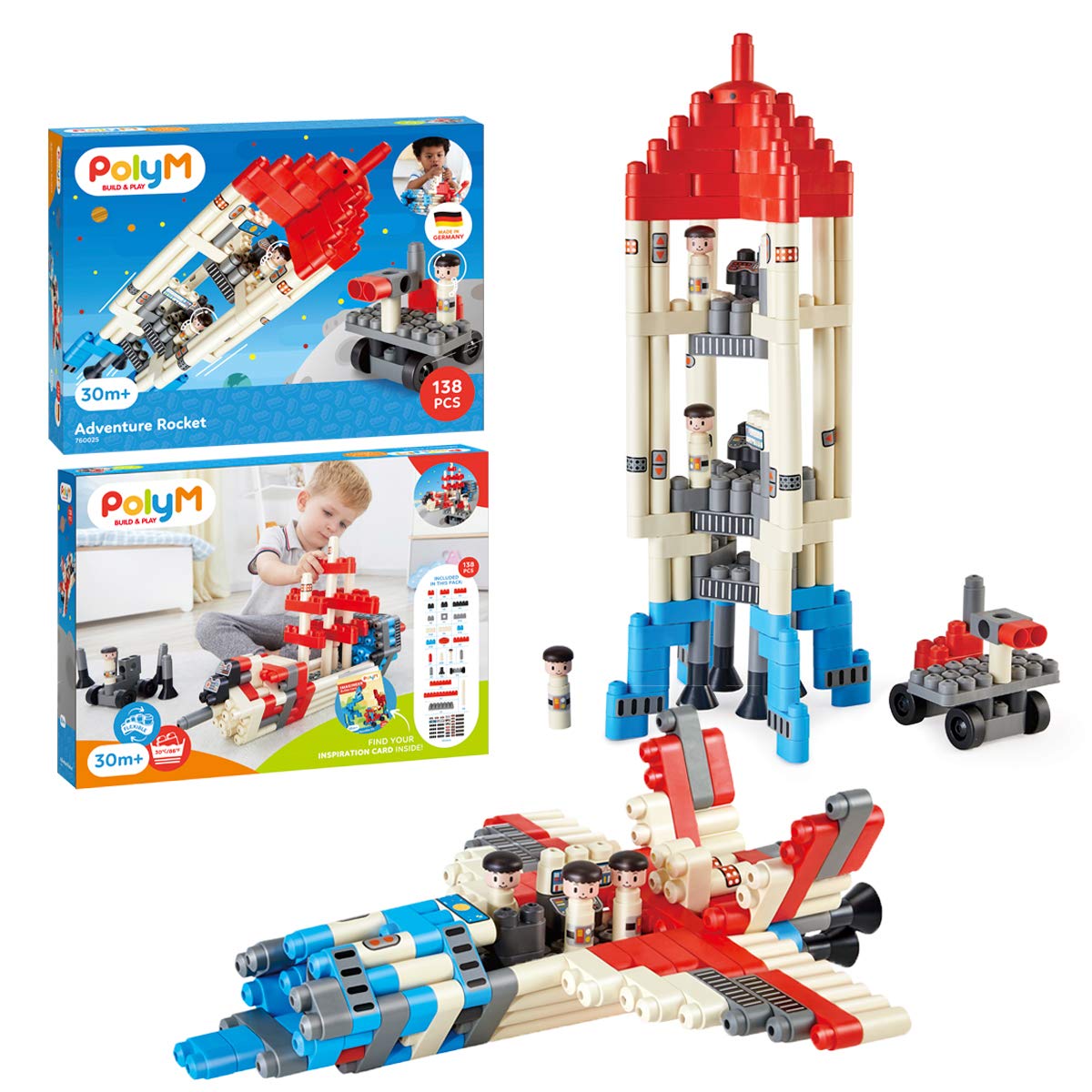 Poly-M 760025 Building Blocks Toy Kit for Kids - STEM Learning, Creative Play & Educational Fun | Perfect for Classrooms, Birthday Gifts & Family Bonding Activities