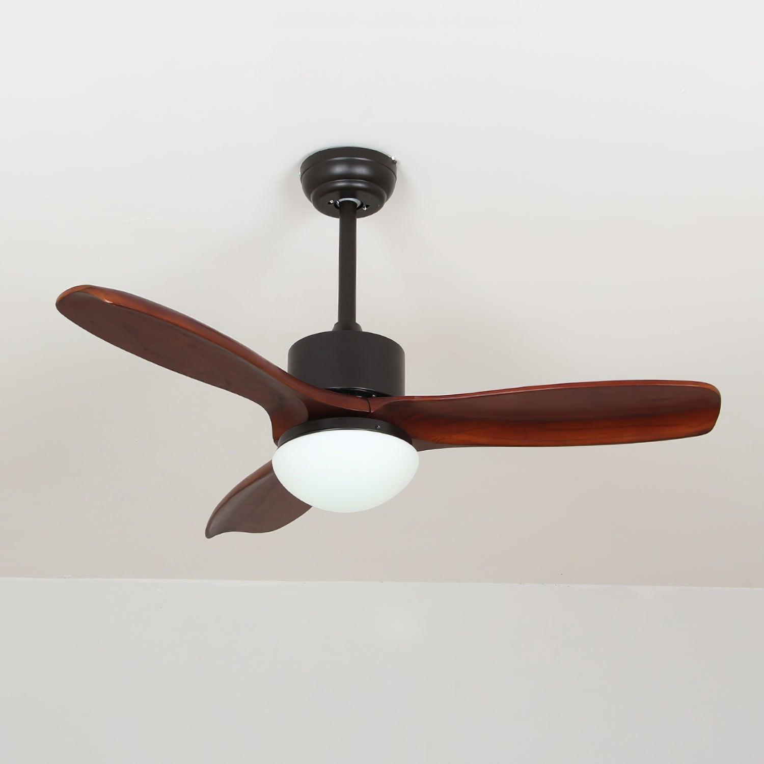Harborough 3-Blade Ceiling Fan with Light Kit - Modern Low Profile Flush Mount Design for Bedroom, Living Room & Office