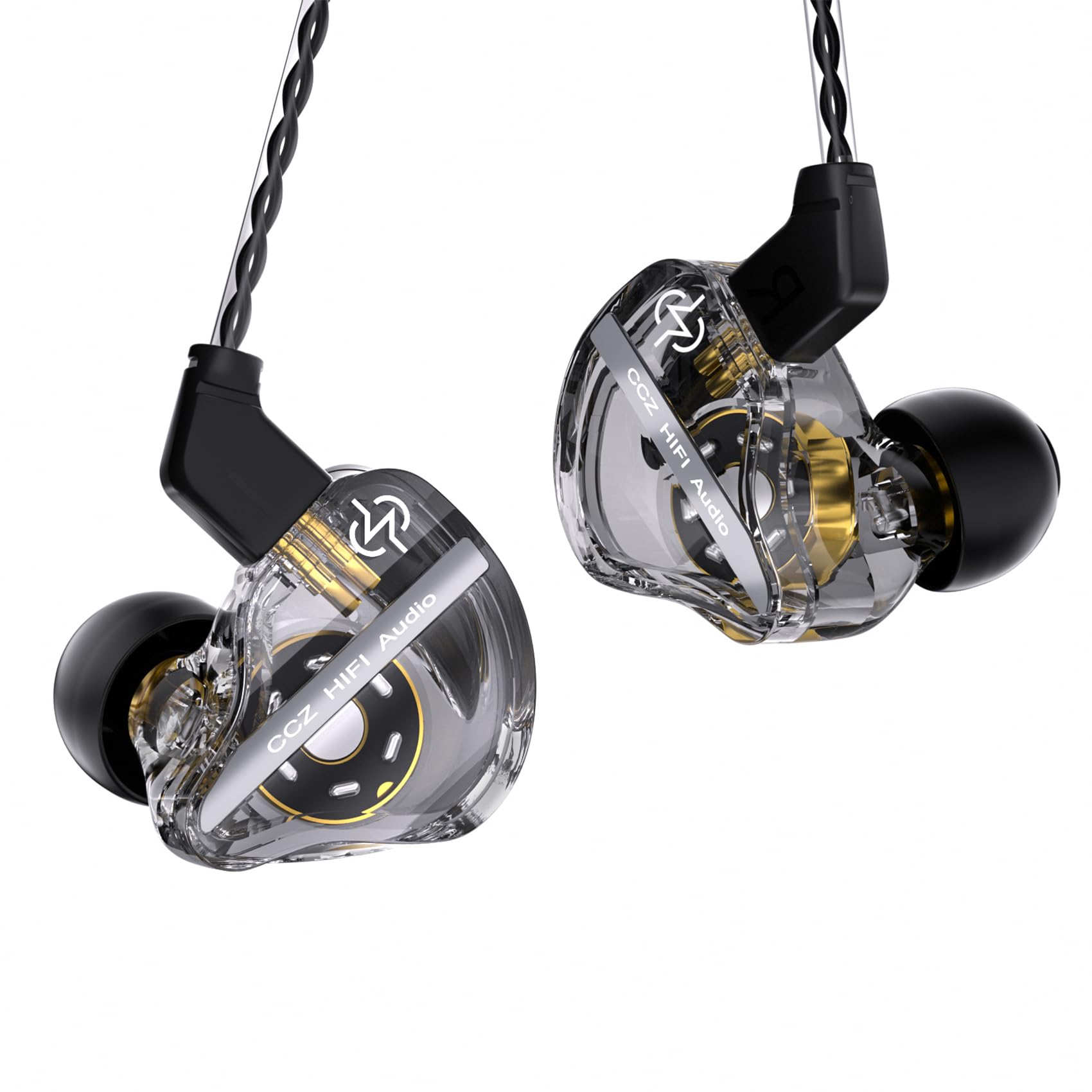 Yinyoo CCZ DC01 PRO Gaming Earbuds - Wired In-Ear Monitor Headphones with Shocking Bass, V-Shape Tuning & Detachable Cable | Professional Gaming, Music Production & Studio Monitoring | Perfect for Gamers, Musicians & Audiophiles