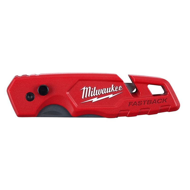 FASTBACK Folding Utility Knife - 48-22-1501 Heavy Duty Retractable Box Cutter for Warehouse, Construction & DIY Projects | Compact Pocket Knife for Cutting Cardboard, Carpet & Packaging