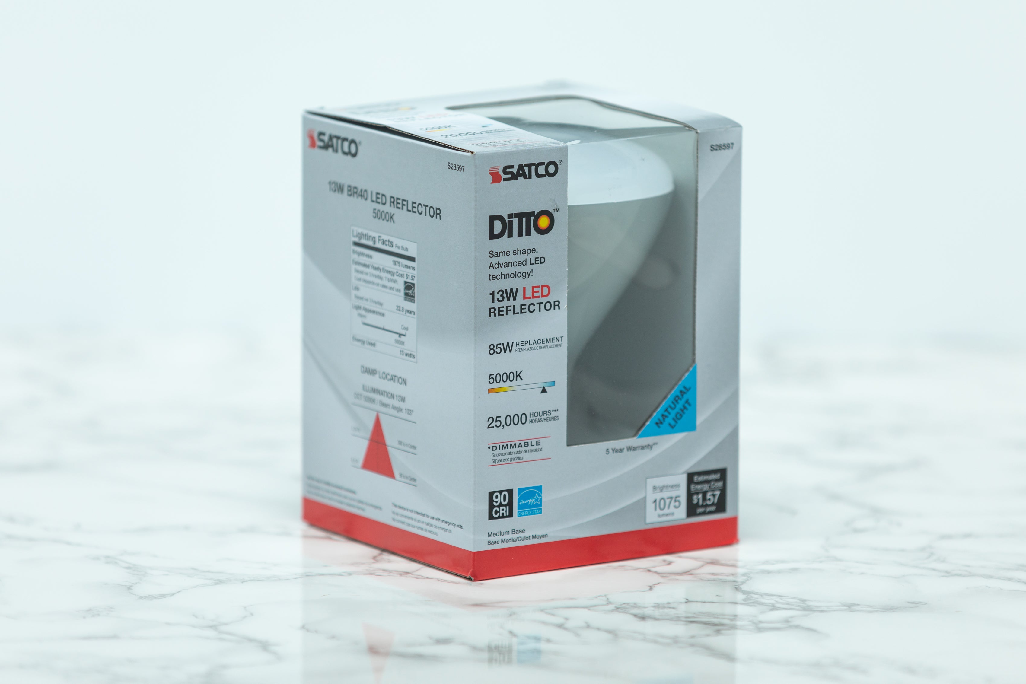 Satco Recessed Can LED Light Bulb - Energy Efficient Dimmable Downlight for Home & Office Lighting - Perfect for Kitchens, Bathrooms, and Hallways