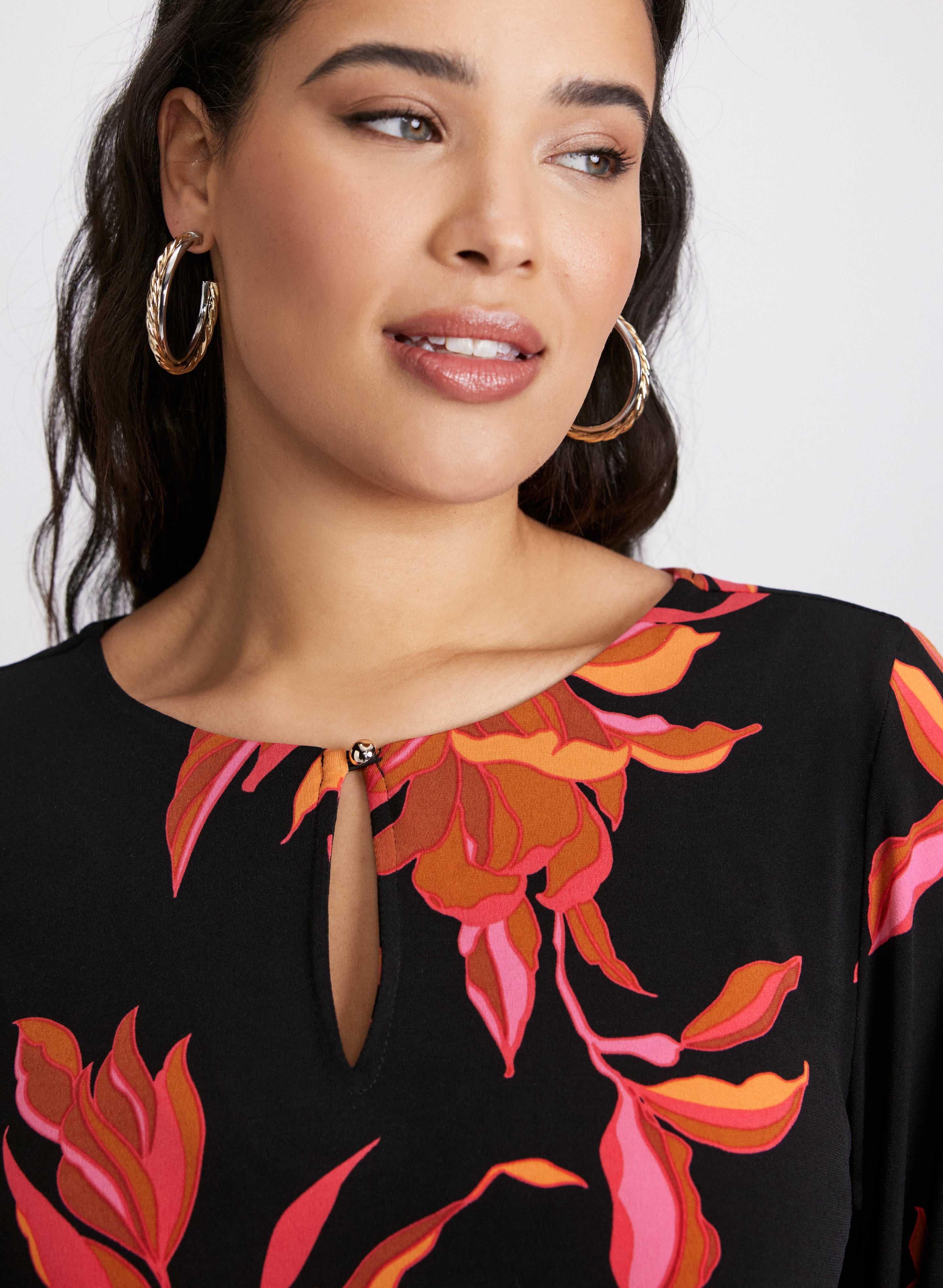Floral Print Women's Blouse - Elegant Flowy Tops for Spring & Summer | Perfect for Casual Outings, Office Wear & Date Nights