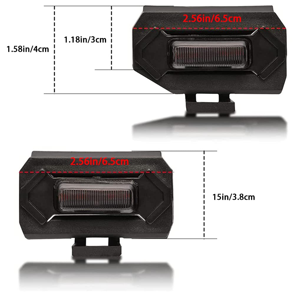 4PCS LED Light Bar with Fuse for 2020-2021 Toyota Tacoma TRD Off Road & Sport OEM Grille - Black Housing White Light | DRL Daytime Running Lights & Off-Road Lighting Accessories