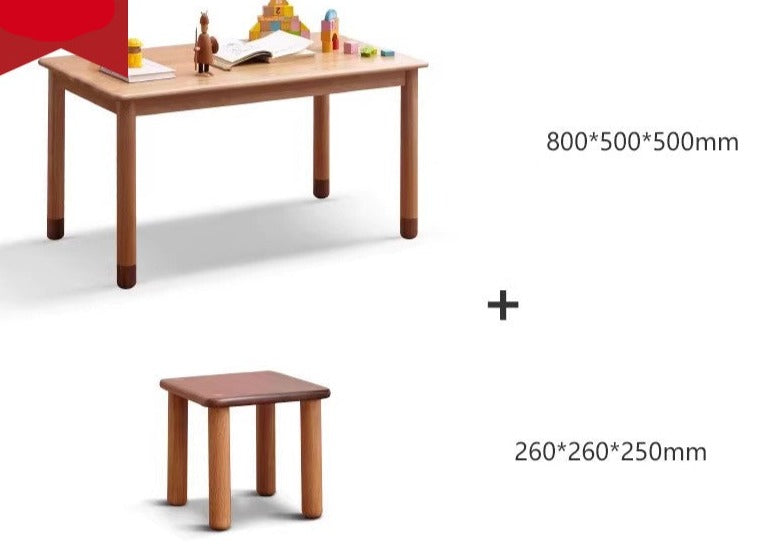 Handmade Solid Oak Wood Kids Study Desk - Durable & Ergonomic Children's Writing Table for Homework & Crafting - Perfect for Bedrooms, Homeschooling & Playrooms