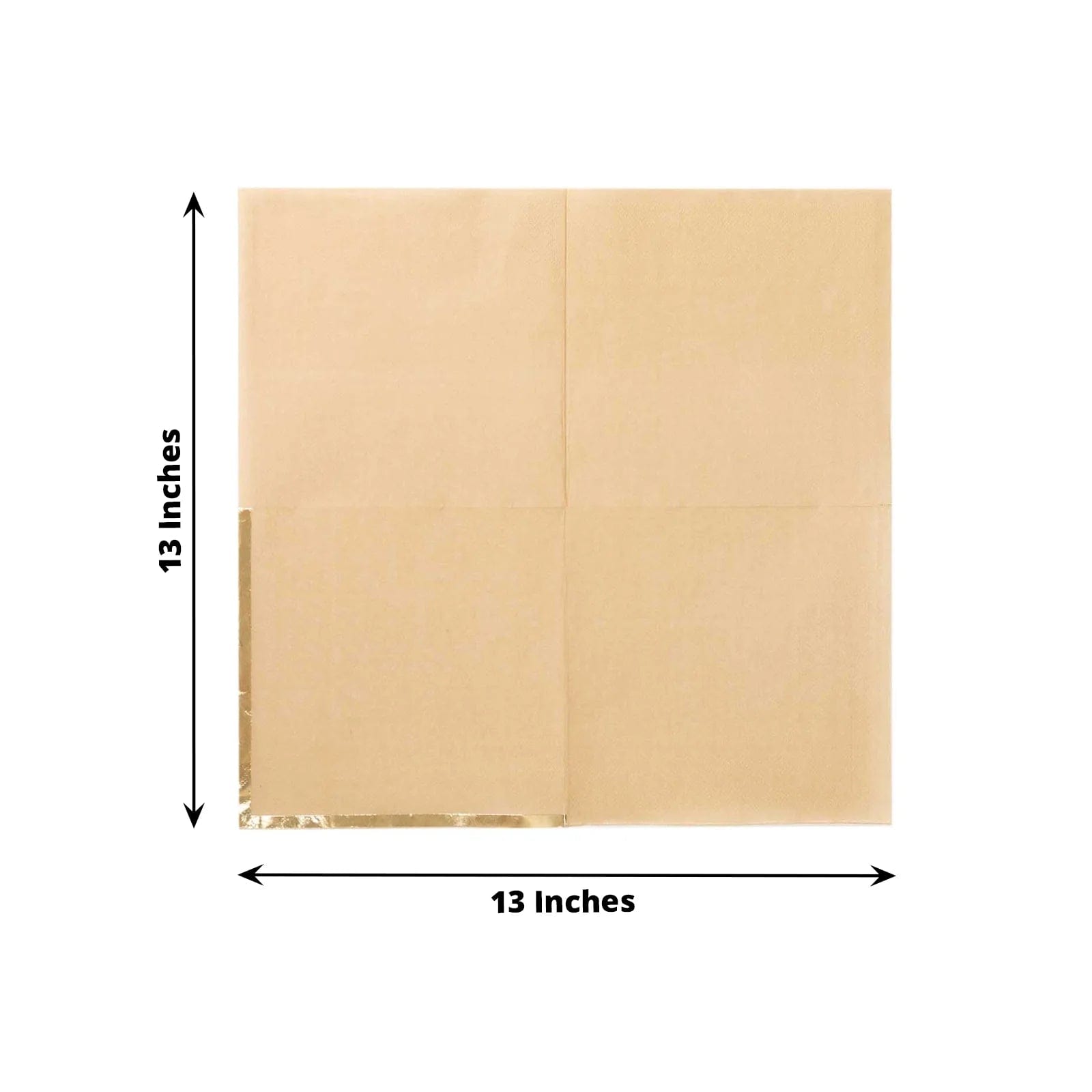 50 Pcs 2-Ply Premium Cocktail Napkins with Elegant Gold Rim - Perfect for Dinner Parties, Weddings & Special Events
