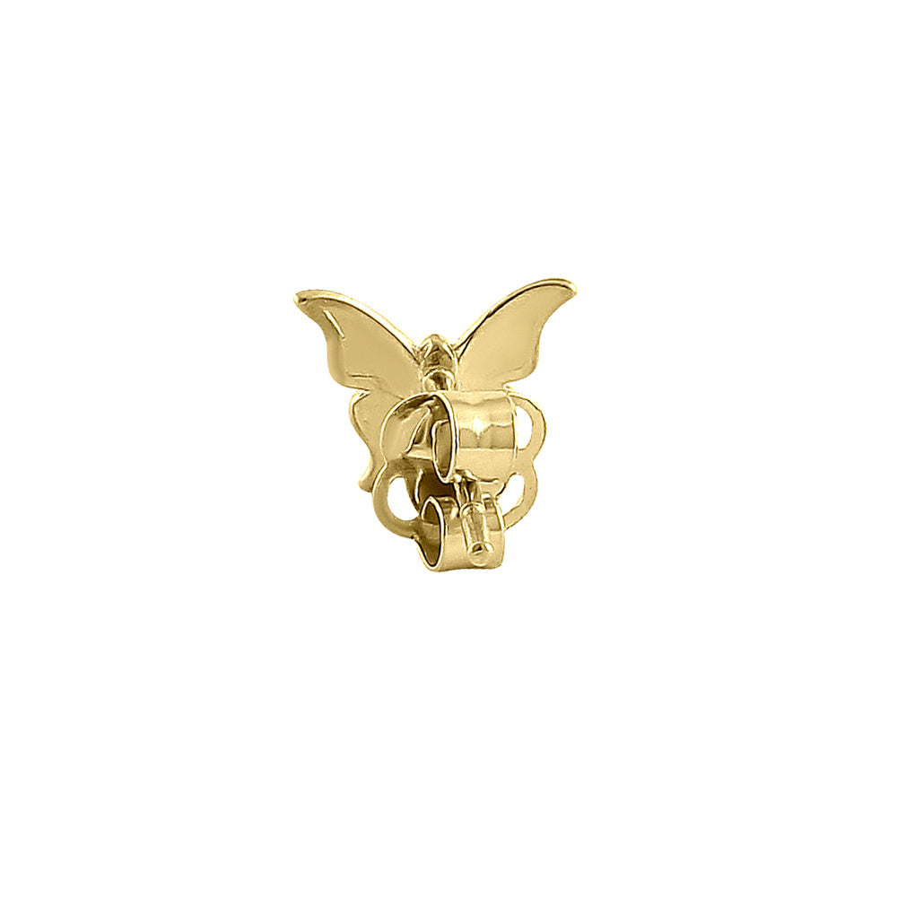 14K Yellow Gold Butterfly Stud Earrings for Women - Minimalist & Elegant Jewelry Gift for Birthday, Anniversary, or Everyday Wear