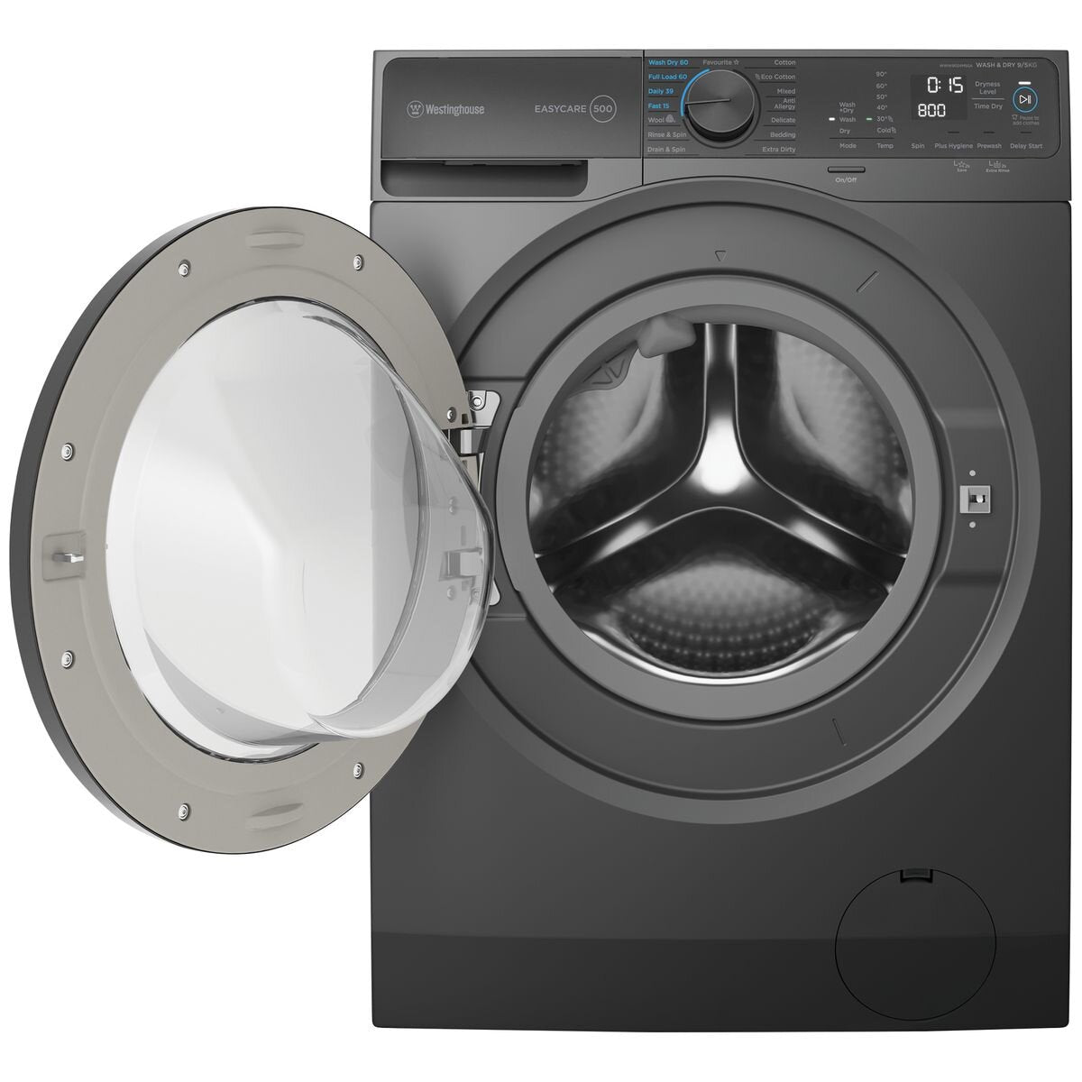 Westinghouse 9kg Front Load Washing Machine with EasyCare Technology - Energy Efficient, Quiet Operation (Model WWF9024M5SA) - Perfect for Apartments, Small Homes & Laundry Rooms