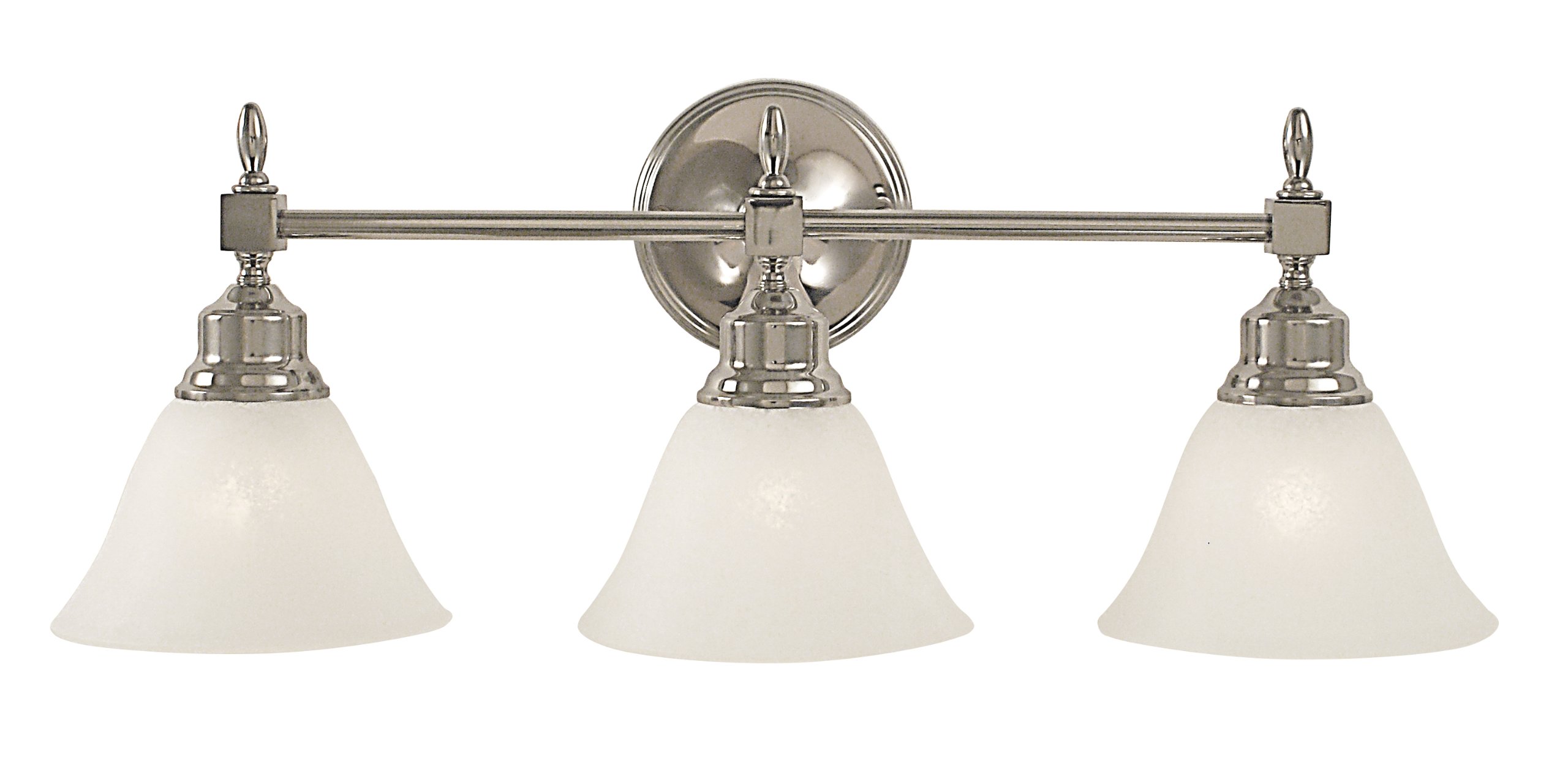 Taylor 3-Light Bathroom Vanity Light Fixture with White Marble Glass Shades, Brushed Nickel Finish - Perfect for Modern Bathroom, Powder Room, and Dressing Room Lighting