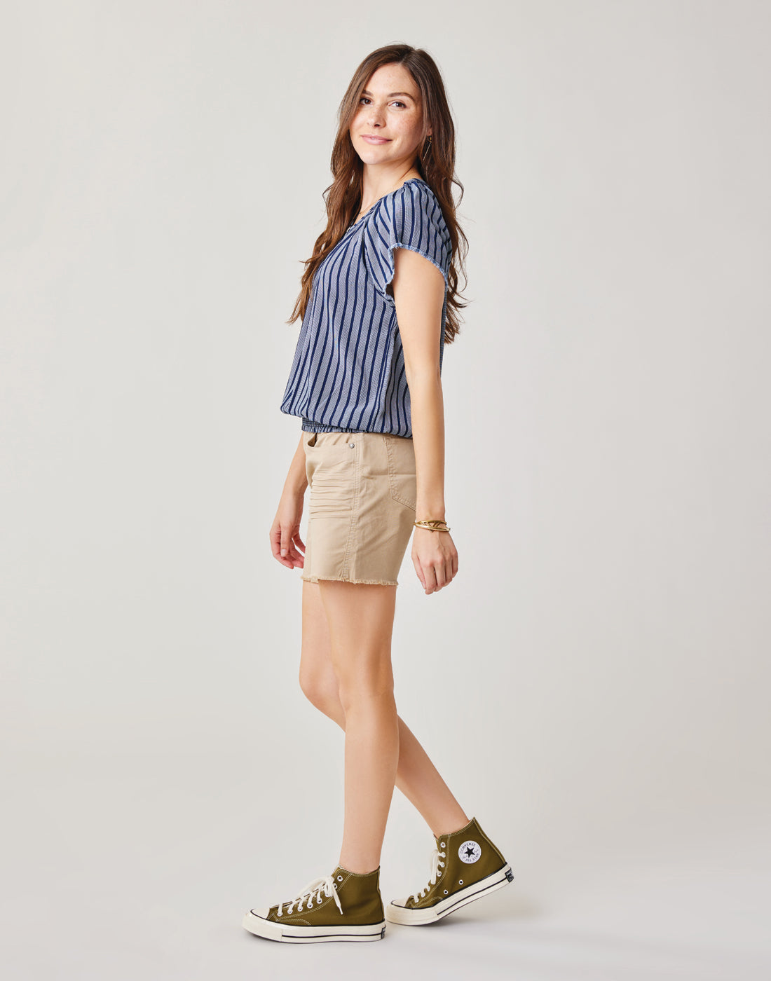 Oahu 6 Twill Shorts for Men - Light Khaki Casual Summer Shorts | Perfect for Beach, Travel & Outdoor Activities