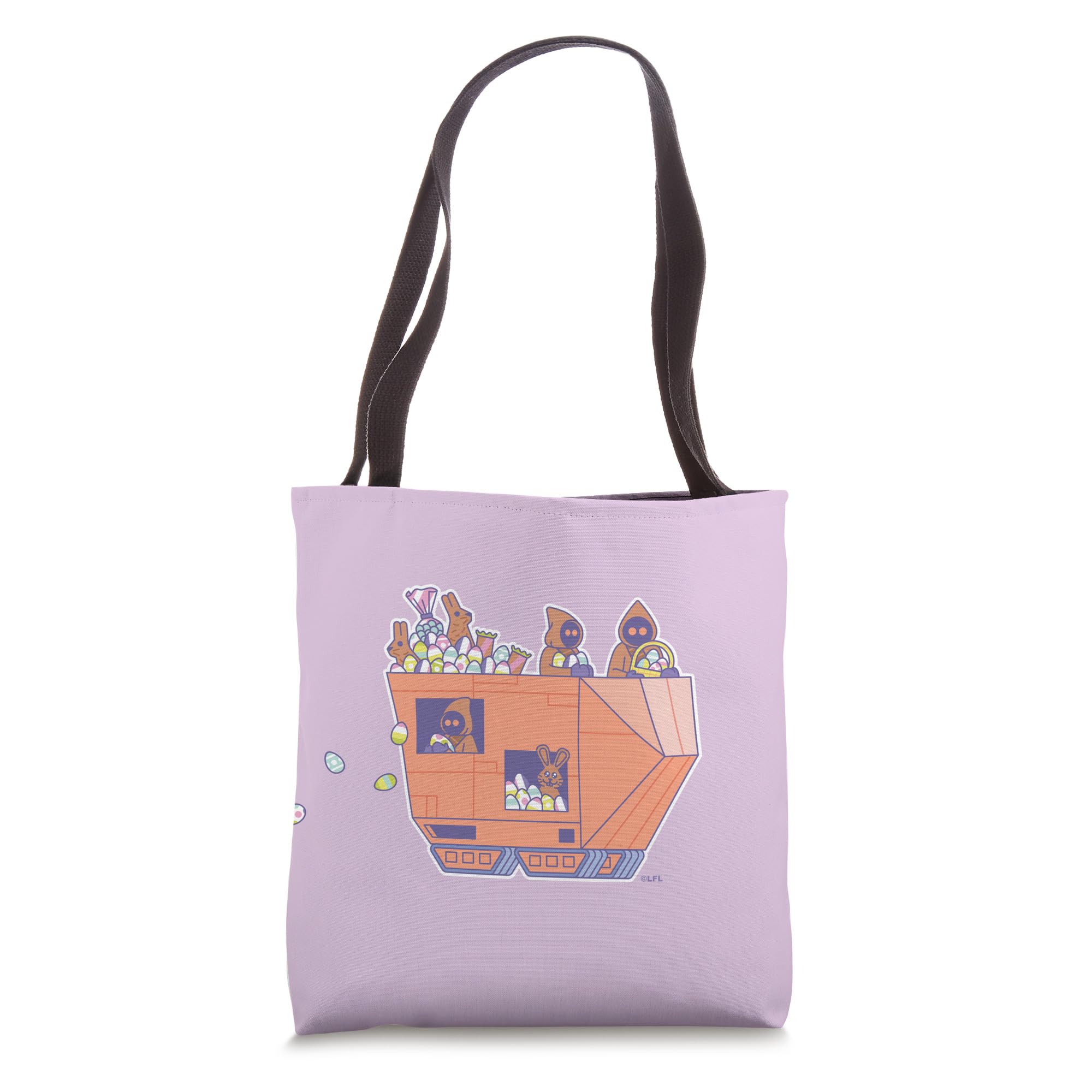 Star Wars Jawas Sandcrawler Easter Egg Hunt Tote Bag - Lightweight Reusable Shopping Bag for Star Wars Fans, Cosplay, and Easter Celebrations