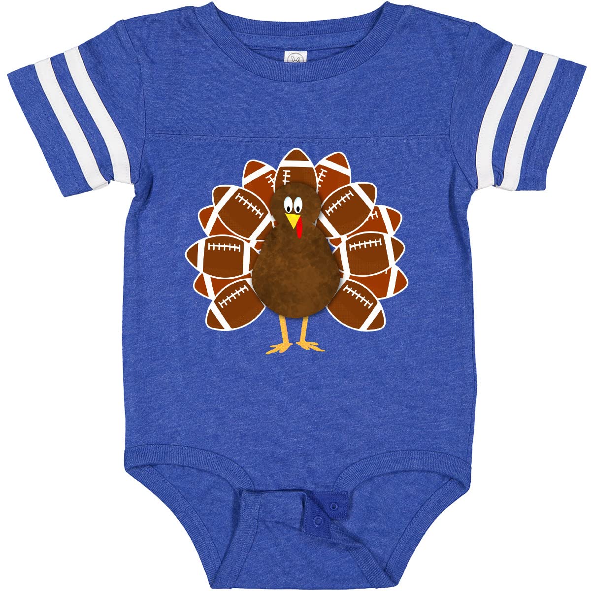 Inktastic Thanksgiving Craft Paper Football Turkey Baby Bodysuit - Cute Holiday Outfit for Infants & Toddlers - Perfect for Family Gatherings, Photo Shoots & Festive Celebrations