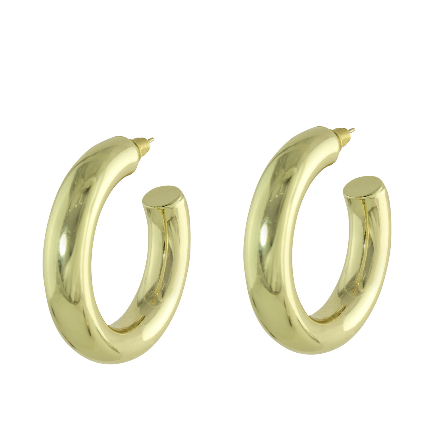 Large Thick Open Hoop Earrings for Women - Chunky Gold & Silver Statement Hoops - Trendy Boho Dangle Earrings for Parties, Weddings & Everyday Wear