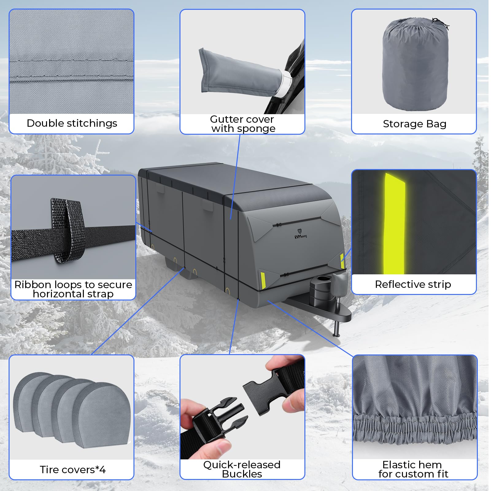 Waterproof RV Cover 20'1