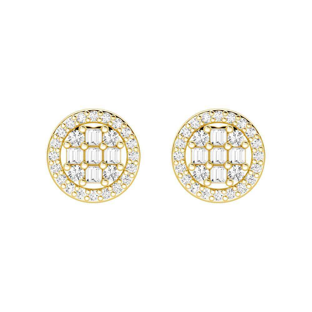 Lab Grown Diamond Infinity Halo Stud Earrings - Circle Cluster Design for Women | Perfect for Weddings, Anniversaries & Special Occasions