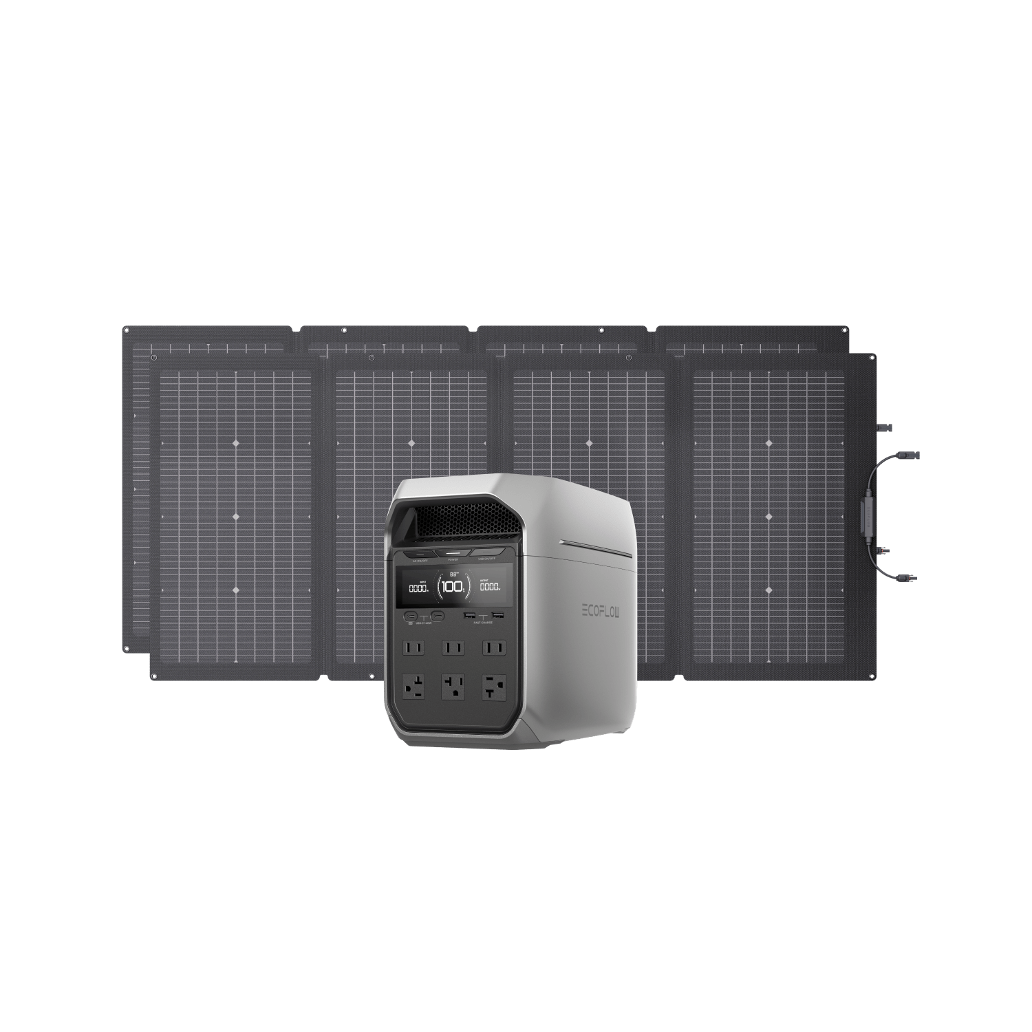EcoFlow DELTA 3 Series Portable Solar Generator 2200W | 220W Solar Panel | Off-Grid Power for Camping, Emergencies & Home Backup