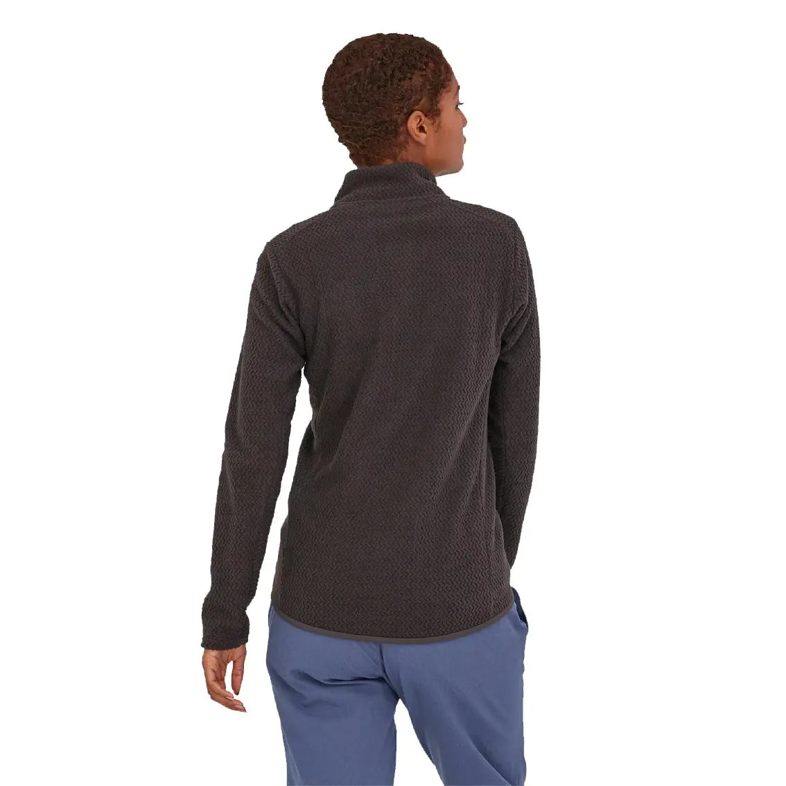 **Patagonia Women's R1 Air Zip Neck Fleece Jacket - Black | Lightweight & Breathable for Hiking, Camping & Outdoor Adventures**