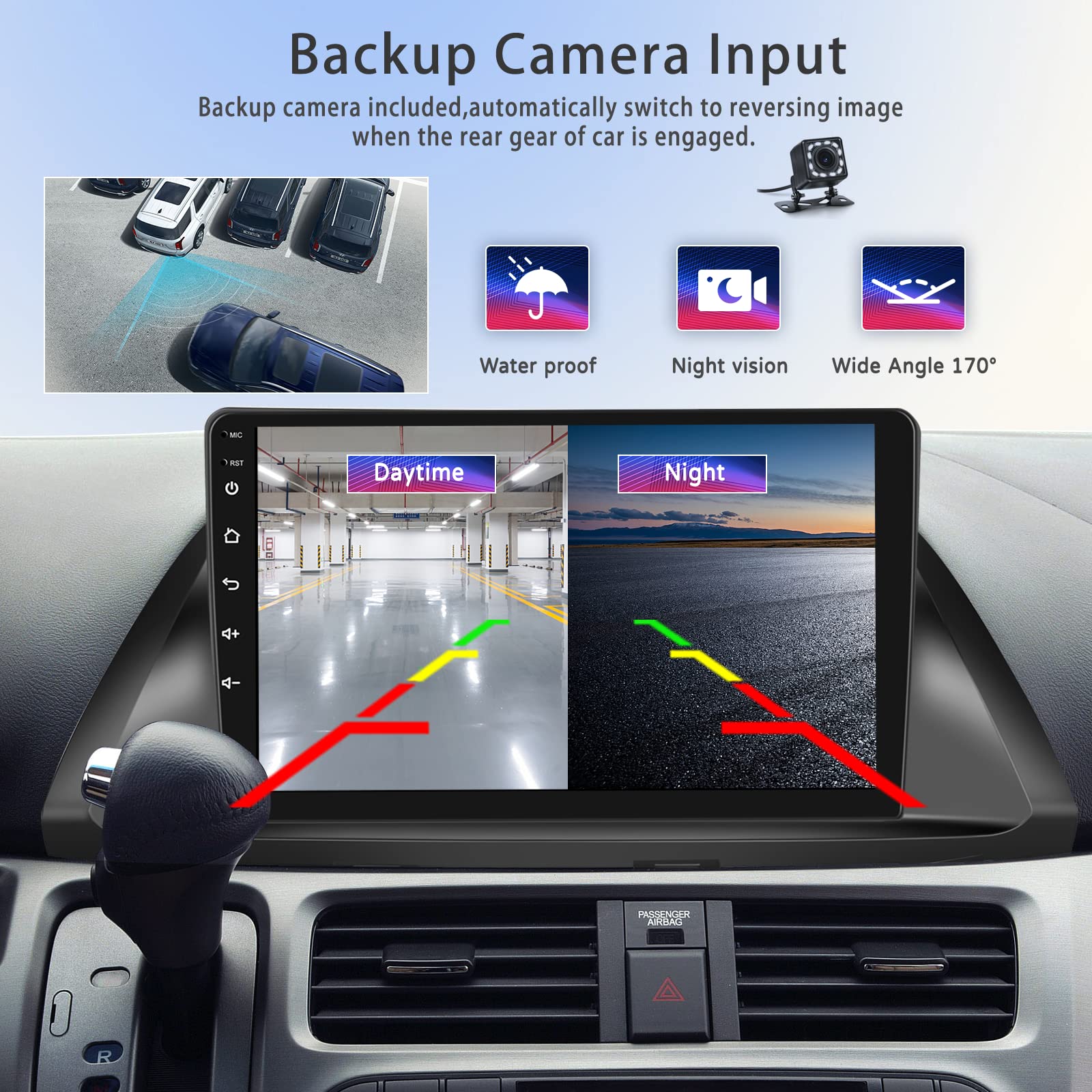 UNITOPSCI Android 13 10.1 Inch Touch Screen Car Stereo for Honda Odyssey 2005-2010 | Bluetooth GPS Navigation | Backup Camera | Mirror Link | FM WiFi USB | SWC MIC | Perfect for Road Trips & Daily Commutes