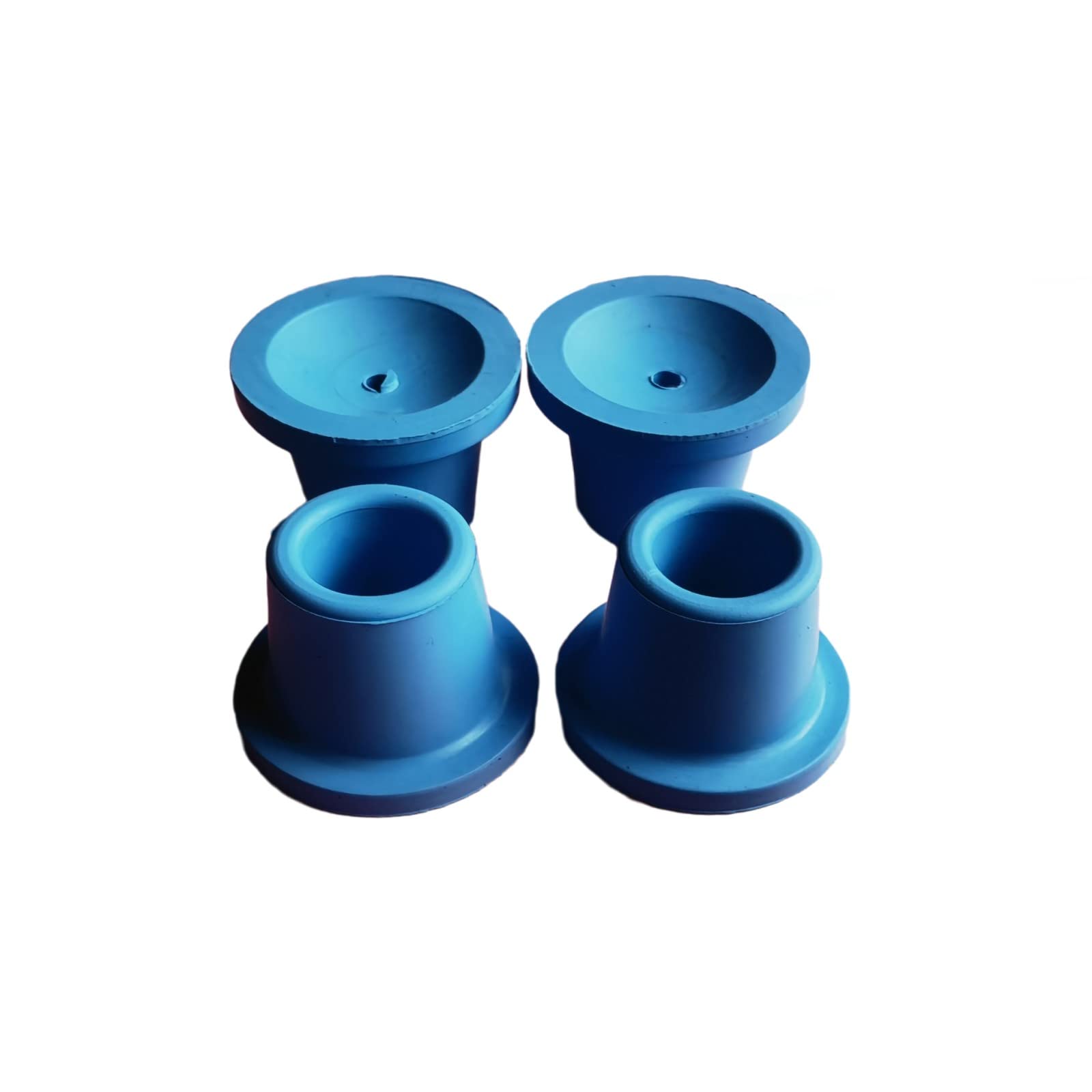 Heavy Duty Non-Slip Rubber Tips for Shower Chair - 1-1/8 Inch Replacement Feet for Bath Chair, Shower Stool & Tub Transfer Bench (4-Pack, Blue) - Ideal for Elderly Safety & Bathroom Accessibility