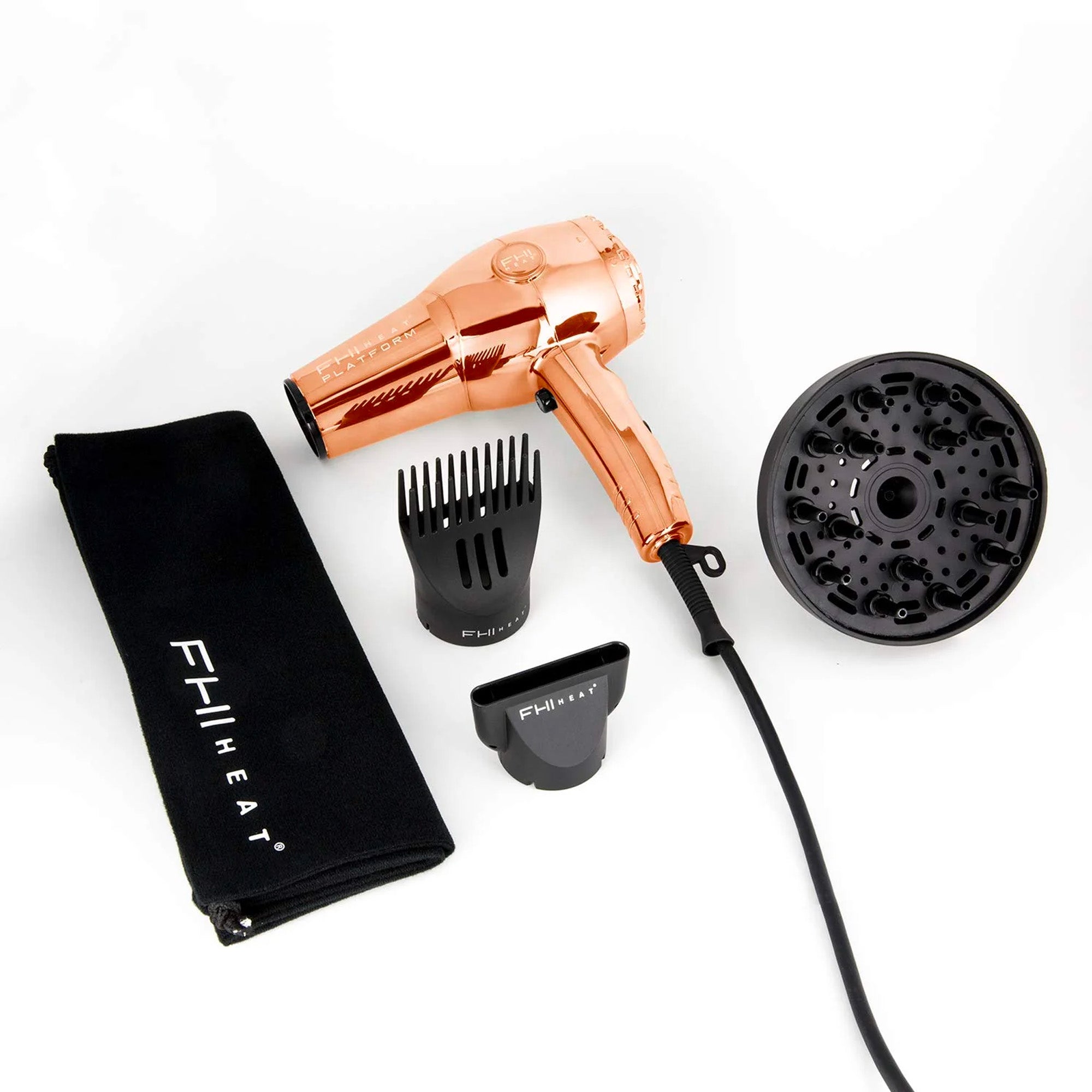 1900W Nano Lite Pro Hair Dryer - Rose Gold | Fast Drying, Lightweight & Quiet | Perfect for Travel, Home & Salon Use