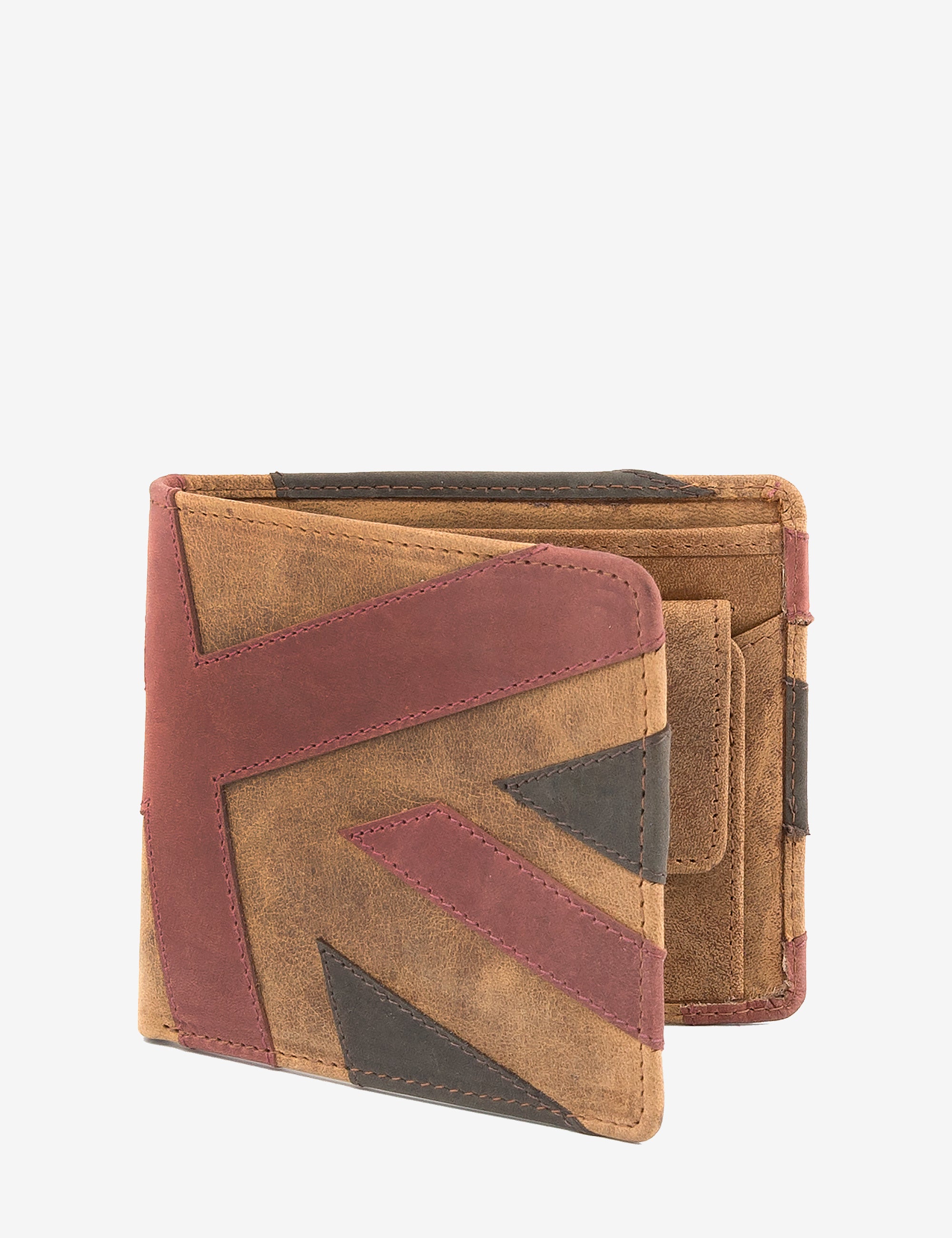 British Union Jack Leather Wallet for Men - Genuine Leather Bifold Wallet with RFID Blocking - Perfect for Travel, Gifts & Everyday Use