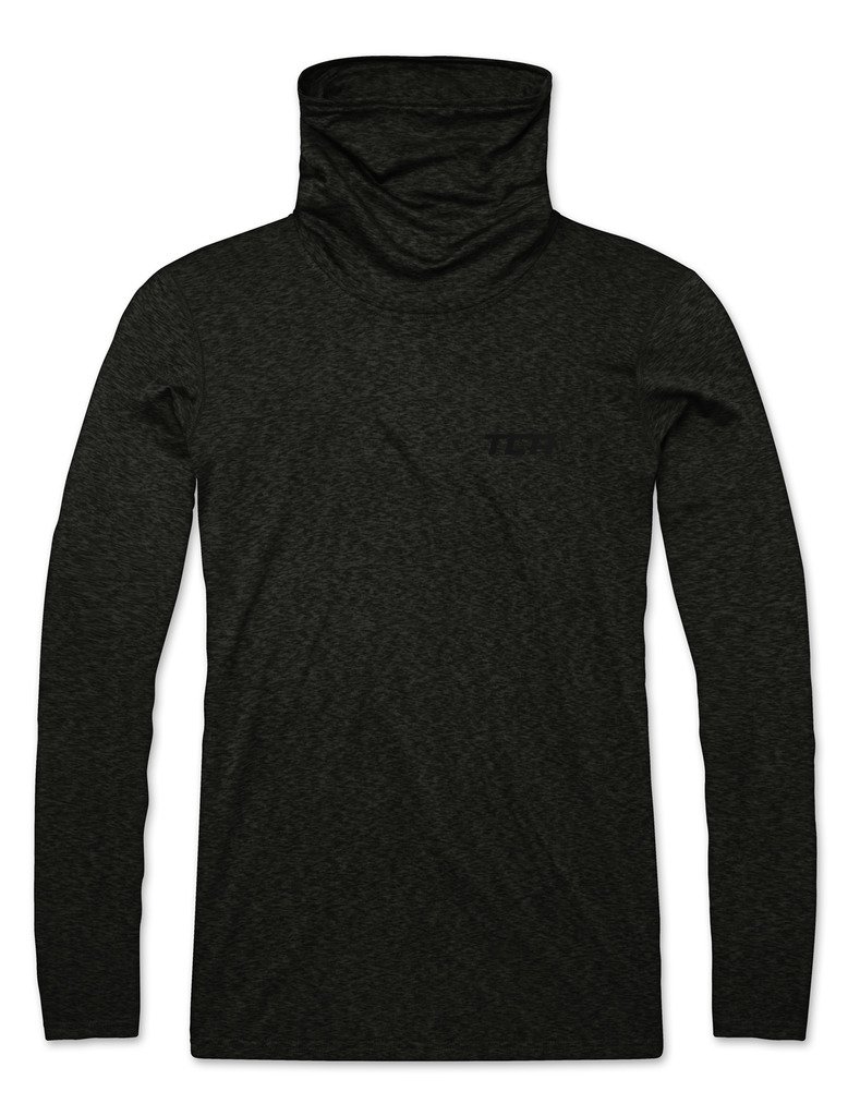 TCA Men's Thermal Running Shirt - Funnel Neck Warm-Up Top for Cold Weather Jogging & Outdoor Workouts