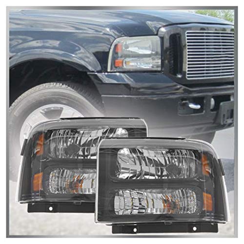 Ford F-250 F-350 Super Duty Headlight Assembly Set (2005-2007) - Driver & Passenger Side Replacement Headlights FO2502224 FO2503224 - Perfect for Night Driving & Off-Road Adventures