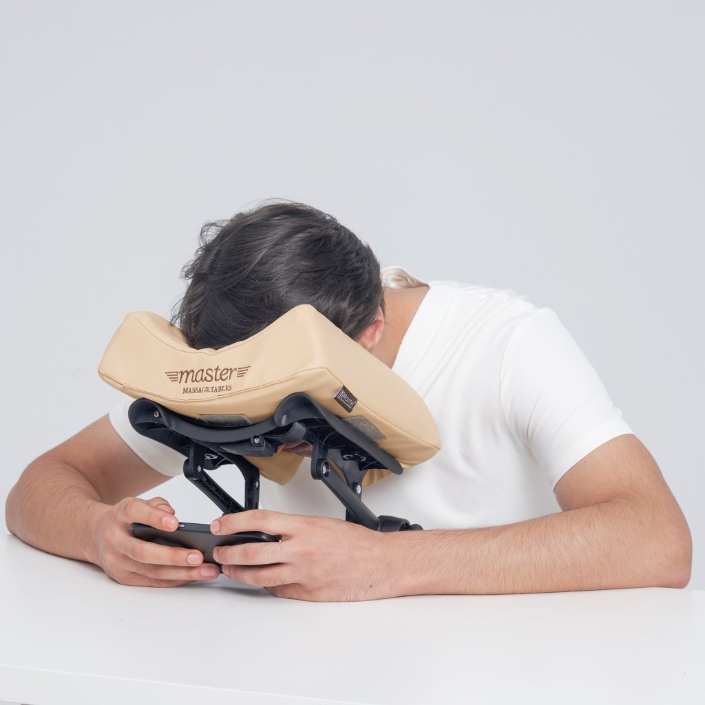 Deluxe Adjustable Face Cradle for Massage Tables - 6-Way Universal Headrest Pillow with Cushion Support | Perfect for Spa, Salon, Chiropractic & Physical Therapy Sessions