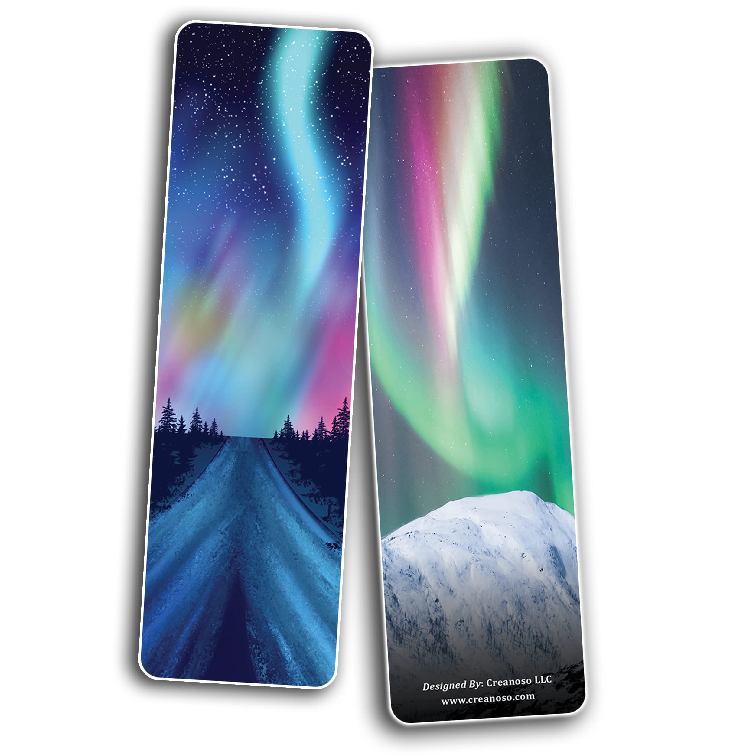 Aurora Night Sky Inspirational Bookmarks (12 Cards) – Motivational Bookmark Set for Kids & Teens – Perfect Reading Gifts & Book Page Markers – Great for School, Reading Clubs & Birthday Presents